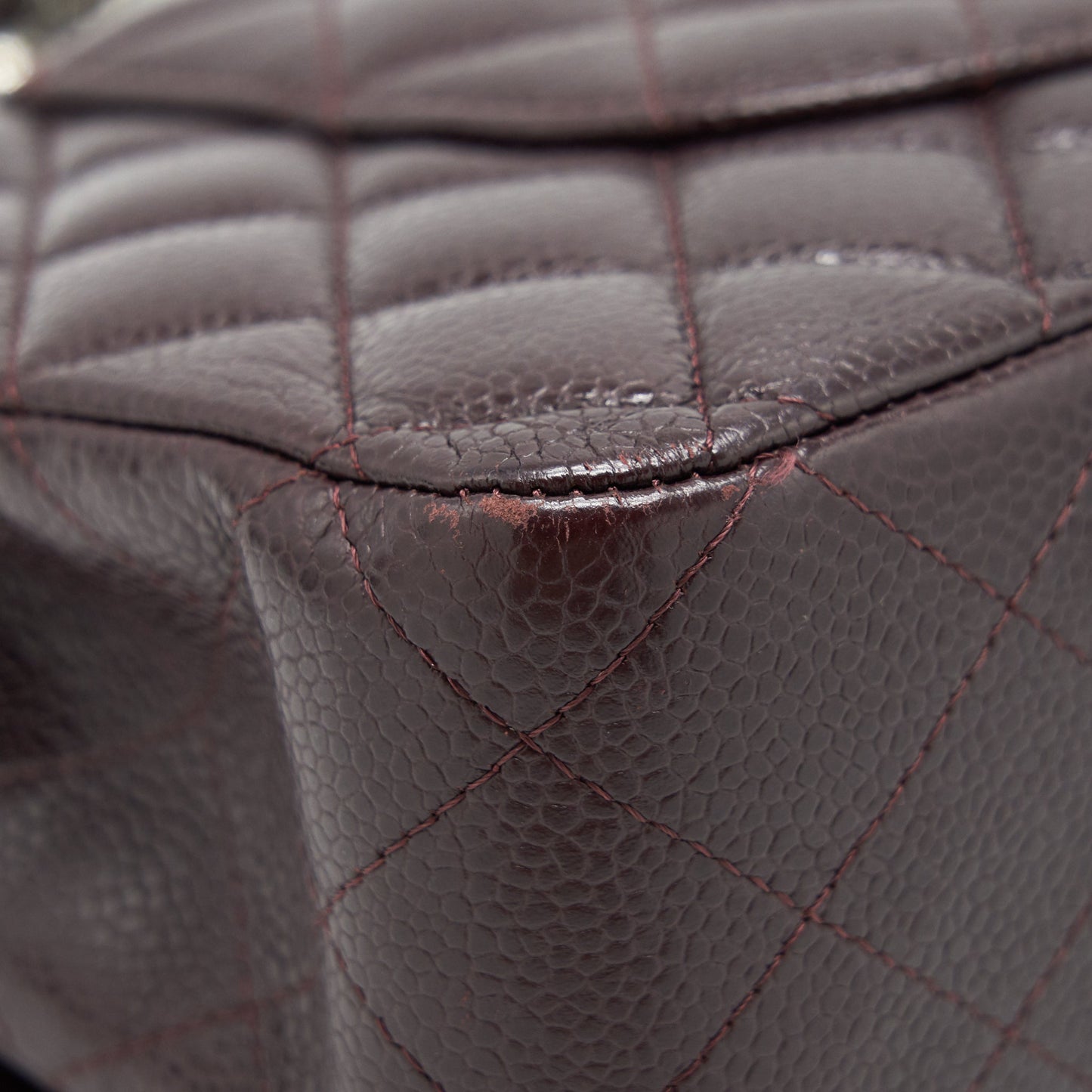 Chanel Medium Classic double Flap bag Caviar Burgundy