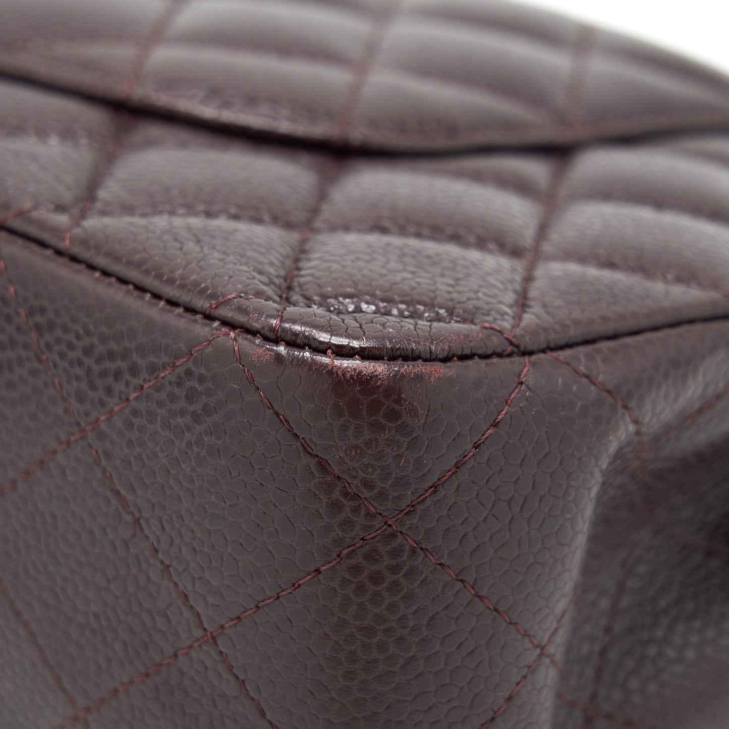 Chanel Medium Classic double Flap bag Caviar Burgundy