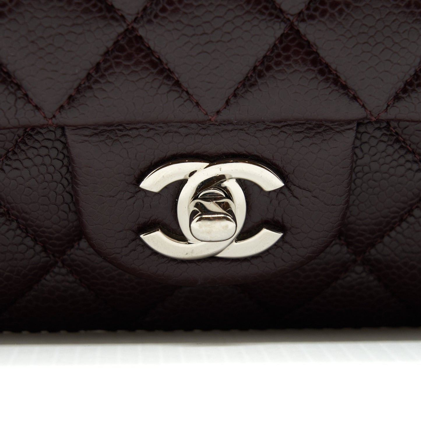 Chanel Medium Classic double Flap bag Caviar Burgundy