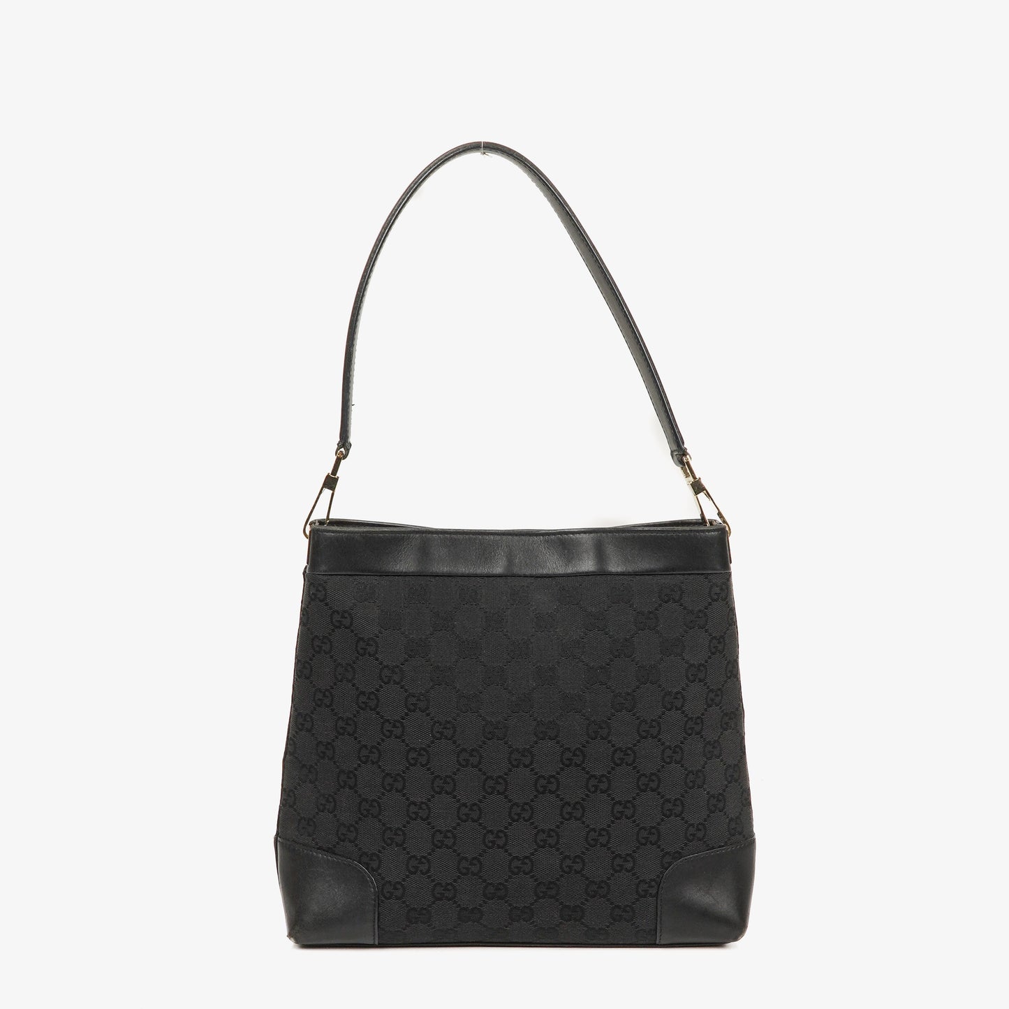 Gucci GG Canvas And Leather Shoulder Hobo Bag