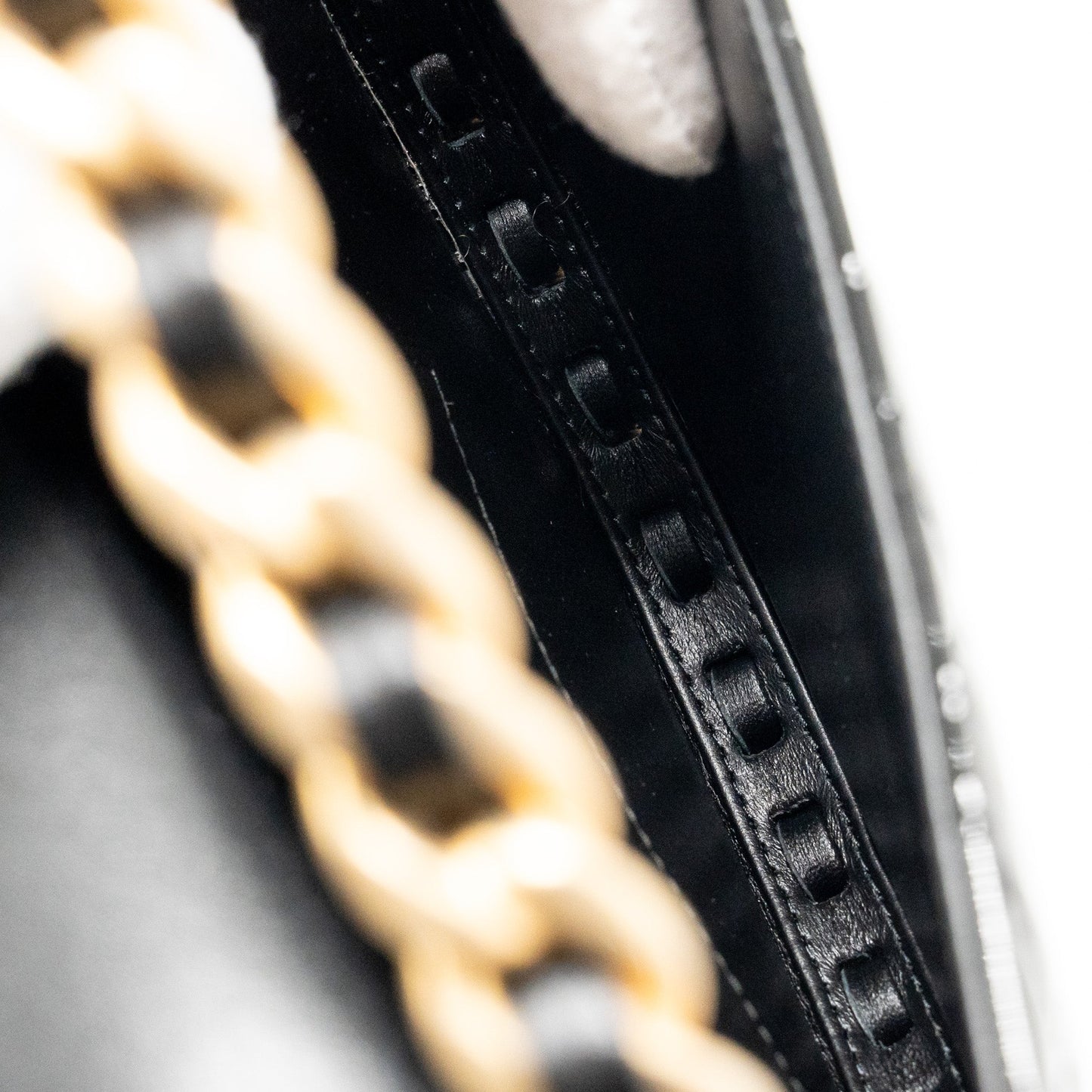 Chanel 23K Hoop Bag Patent Leather Black  (Microchip)