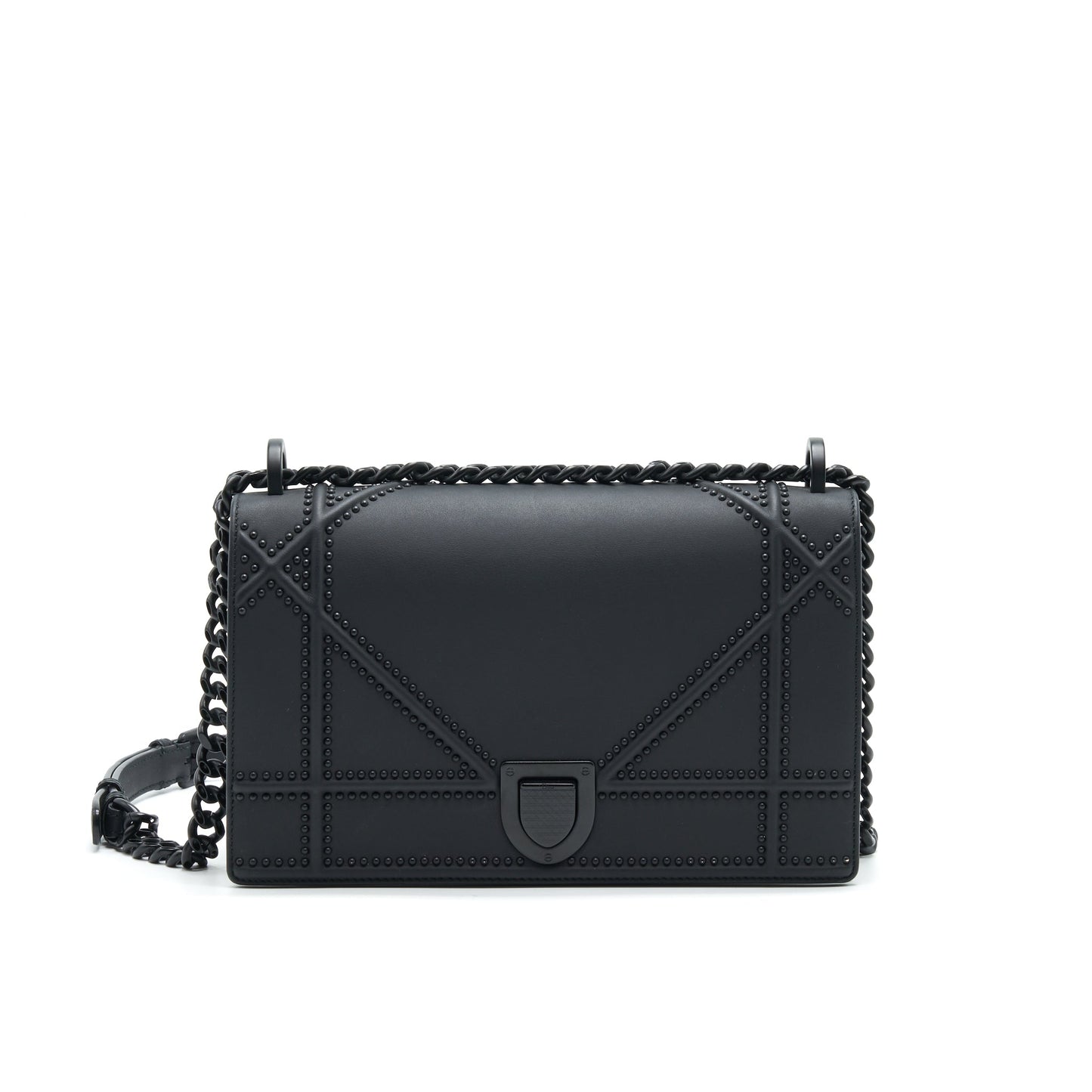 Dior Medium Studded So Black Diorama Purse