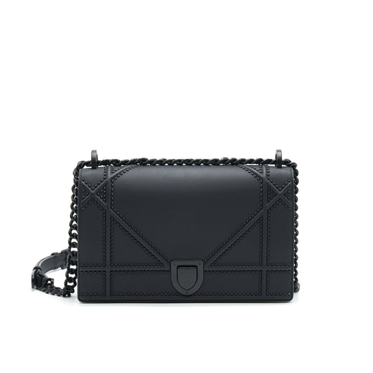 Dior Medium Studded So Black Diorama Purse