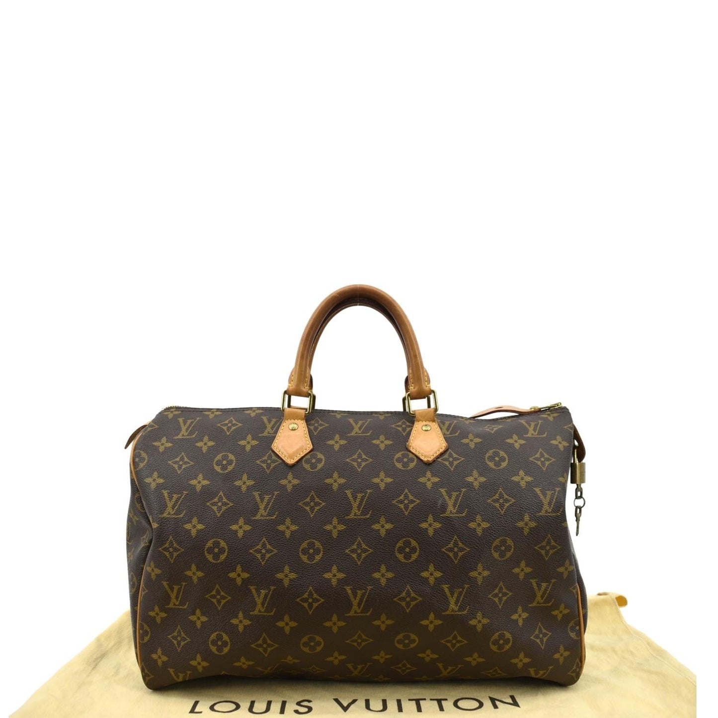 LOUIS VUITTON  40 Monogram Canvas Satchel Bag Brown