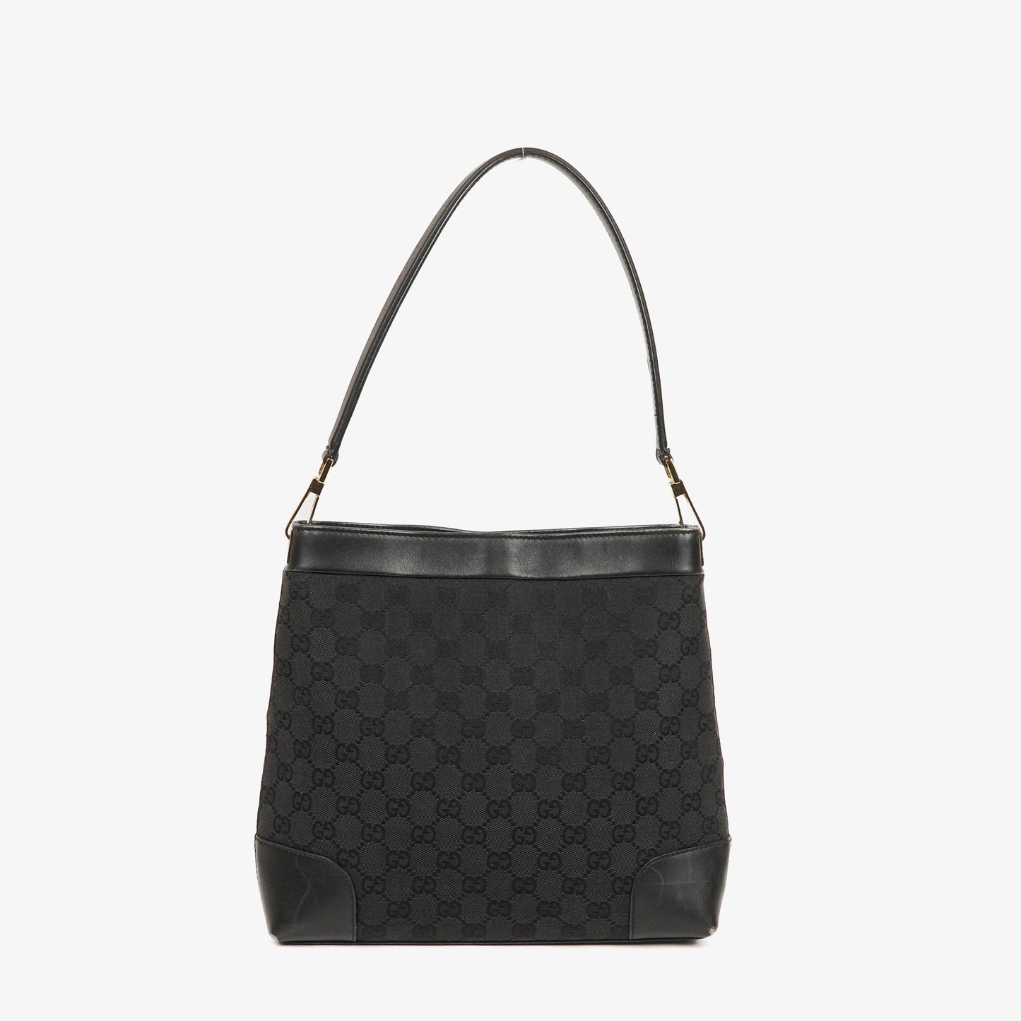 Gucci GG Canvas And Leather Shoulder Hobo Bag