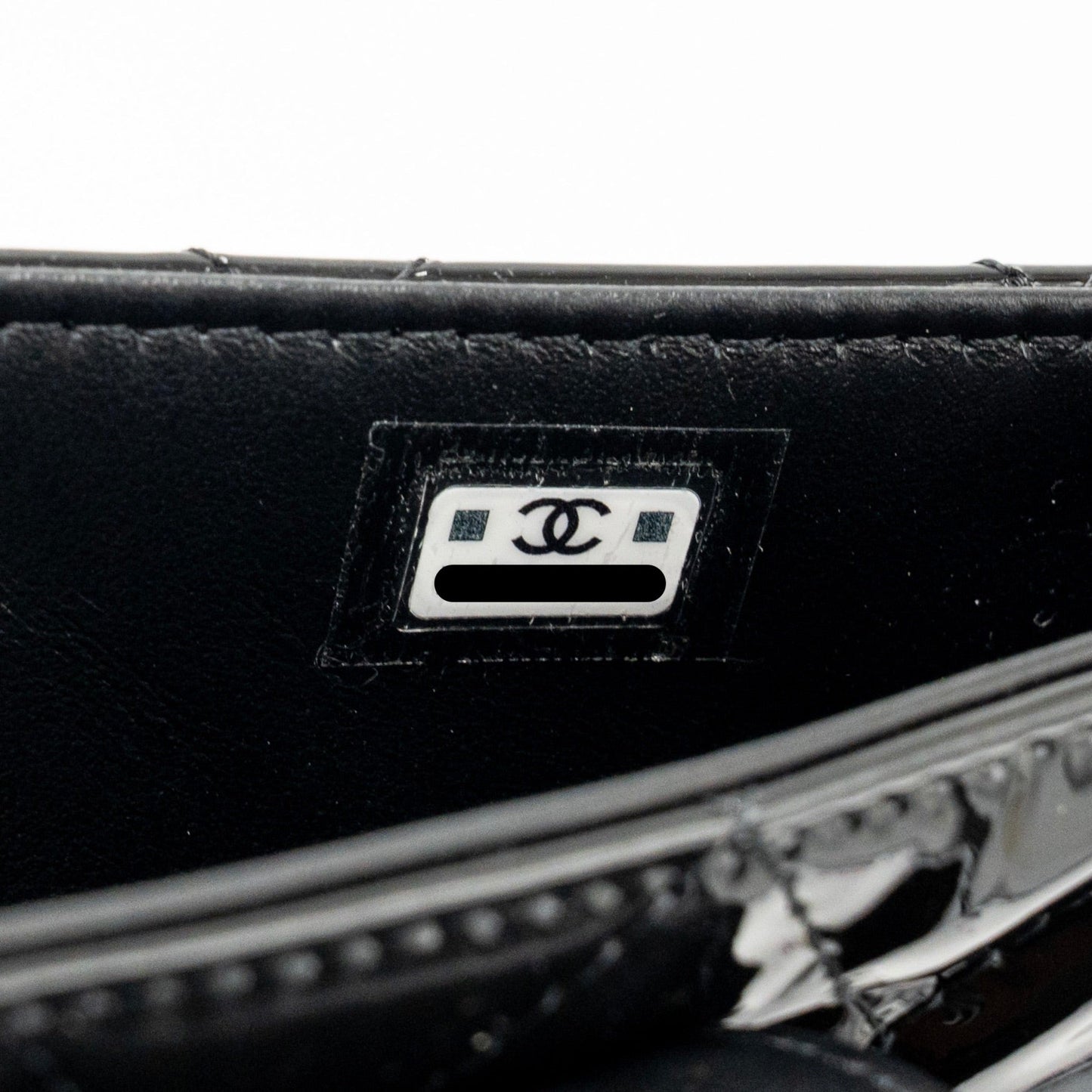Chanel 23K Hoop Bag Patent Leather Black  (Microchip)