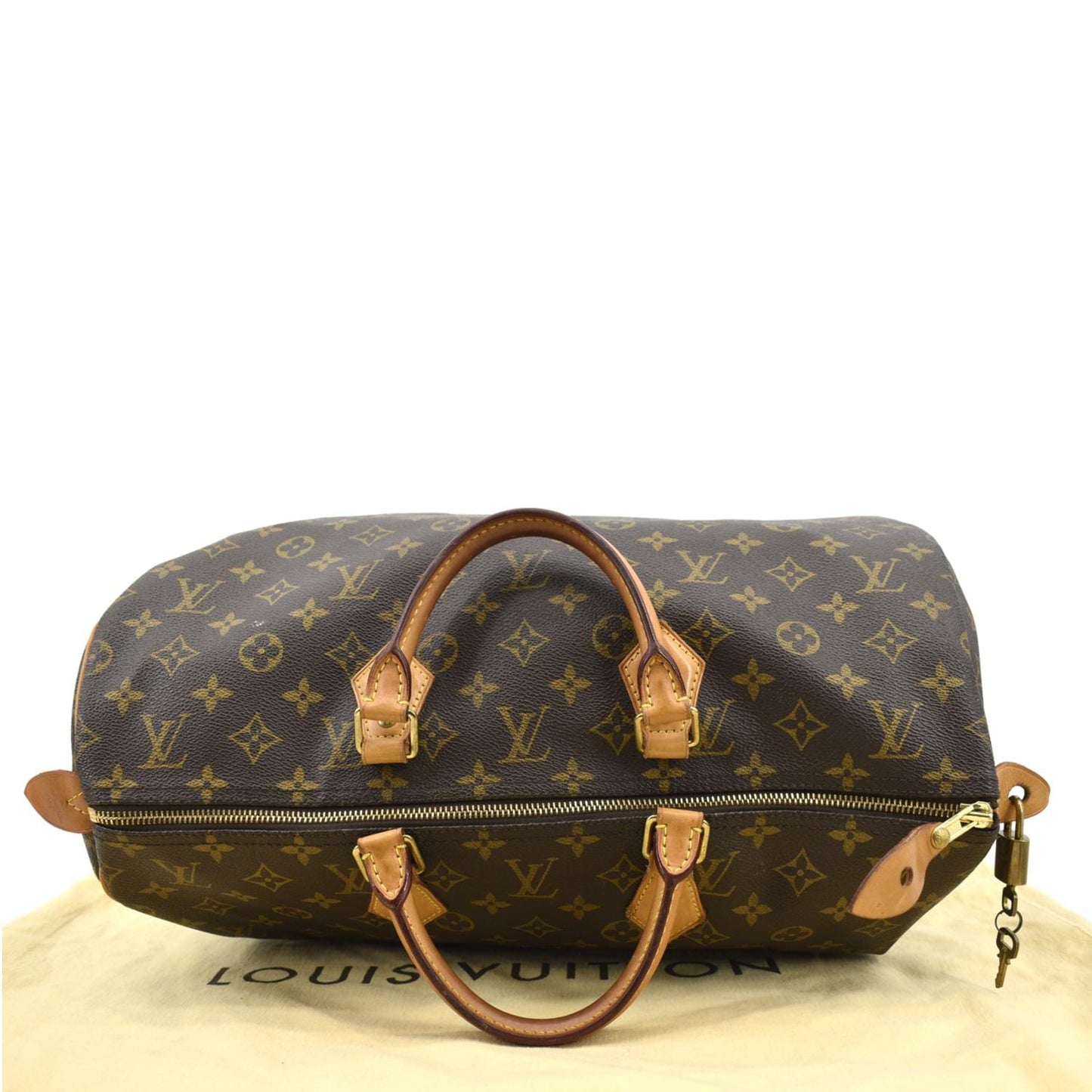 LOUIS VUITTON  40 Monogram Canvas Satchel Bag Brown