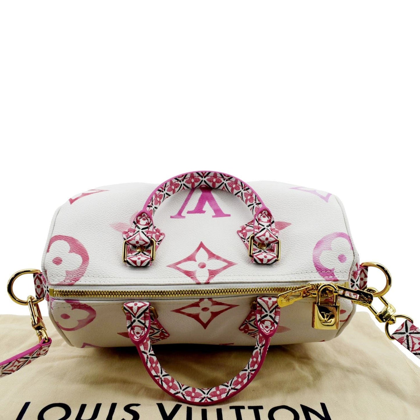 LOUIS VUITTON  25 Bandouliere Giant Monogram Canvas Shoulder Bag Pink