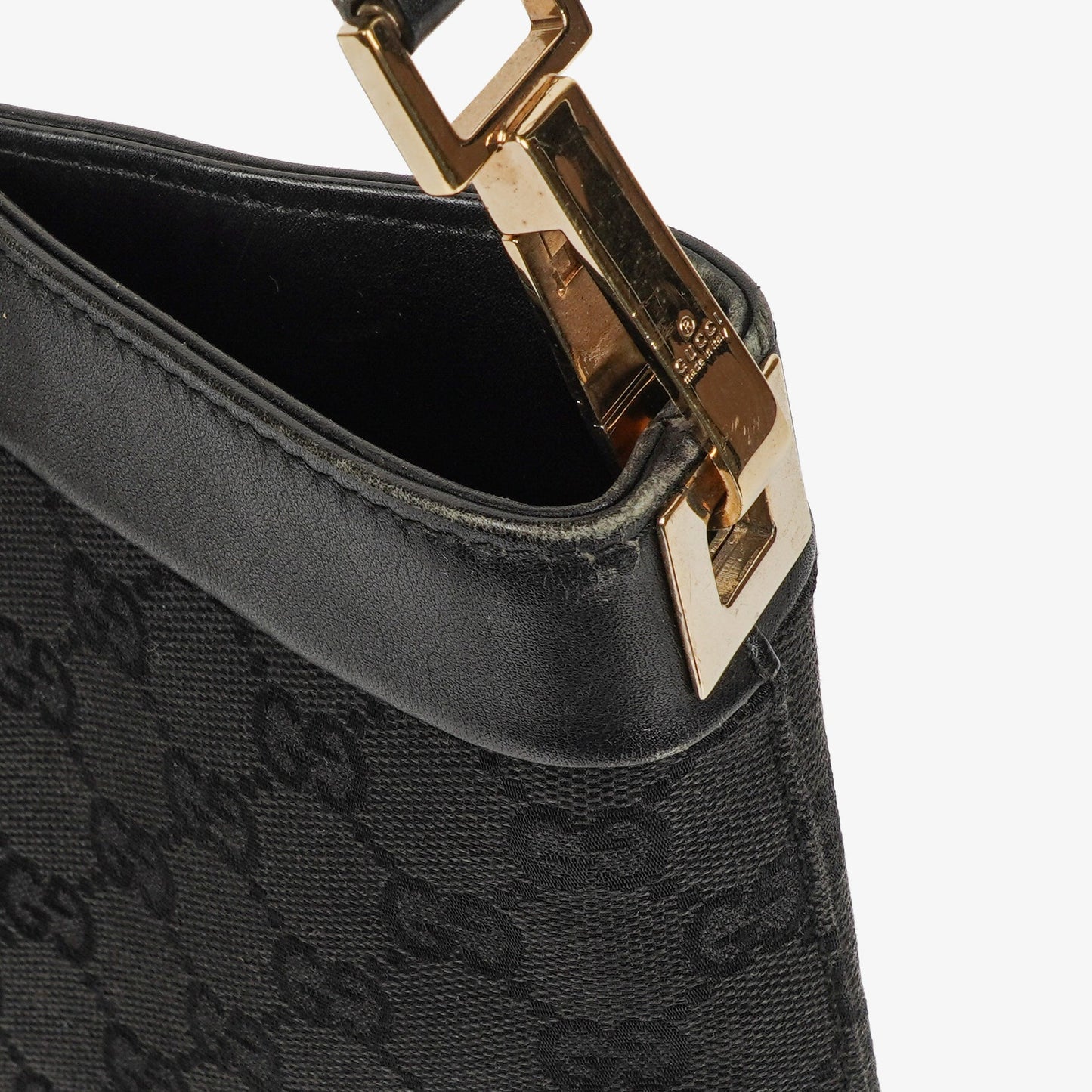 Gucci GG Canvas And Leather Shoulder Hobo Bag