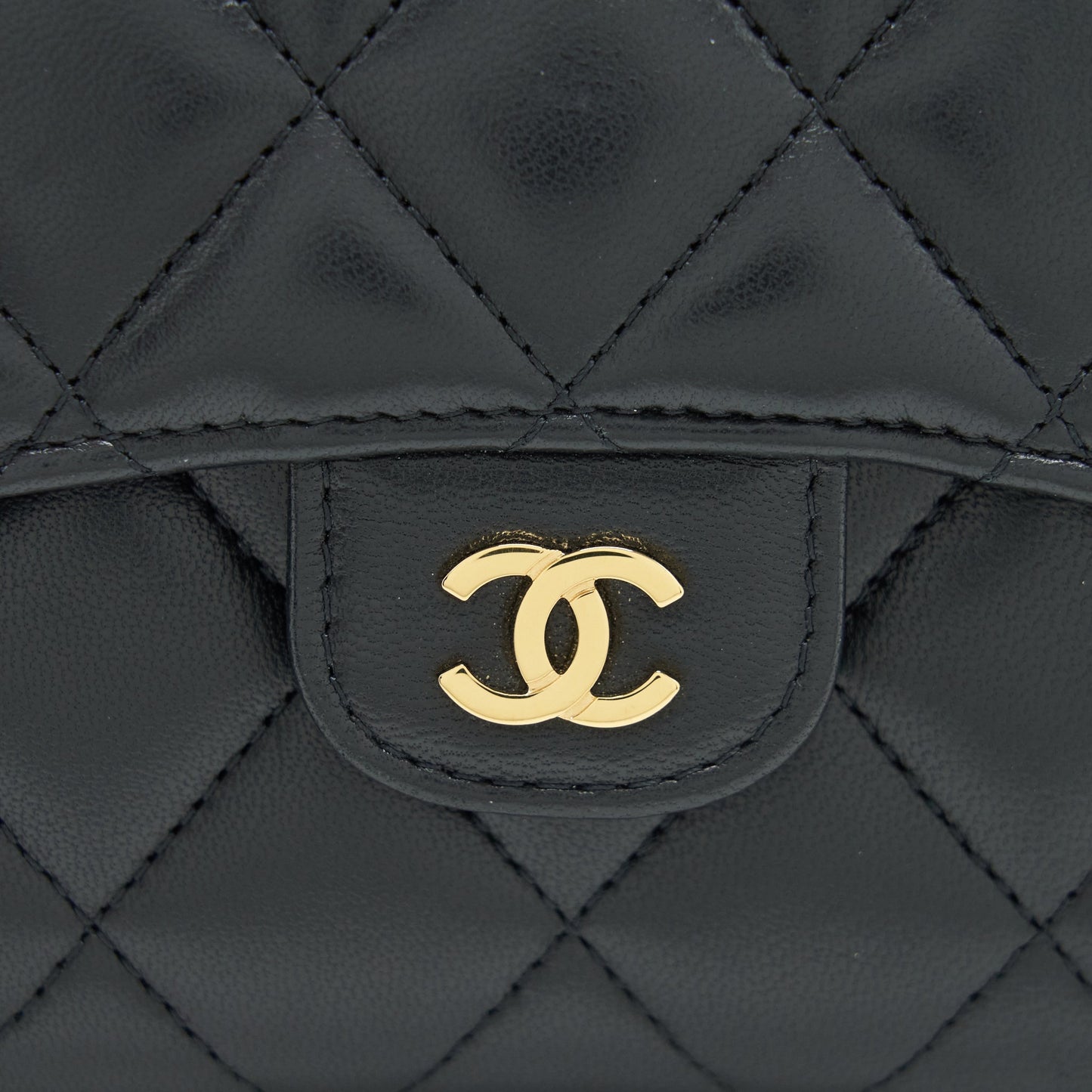 Chanel Classic Flap Wallet Lambskin Black