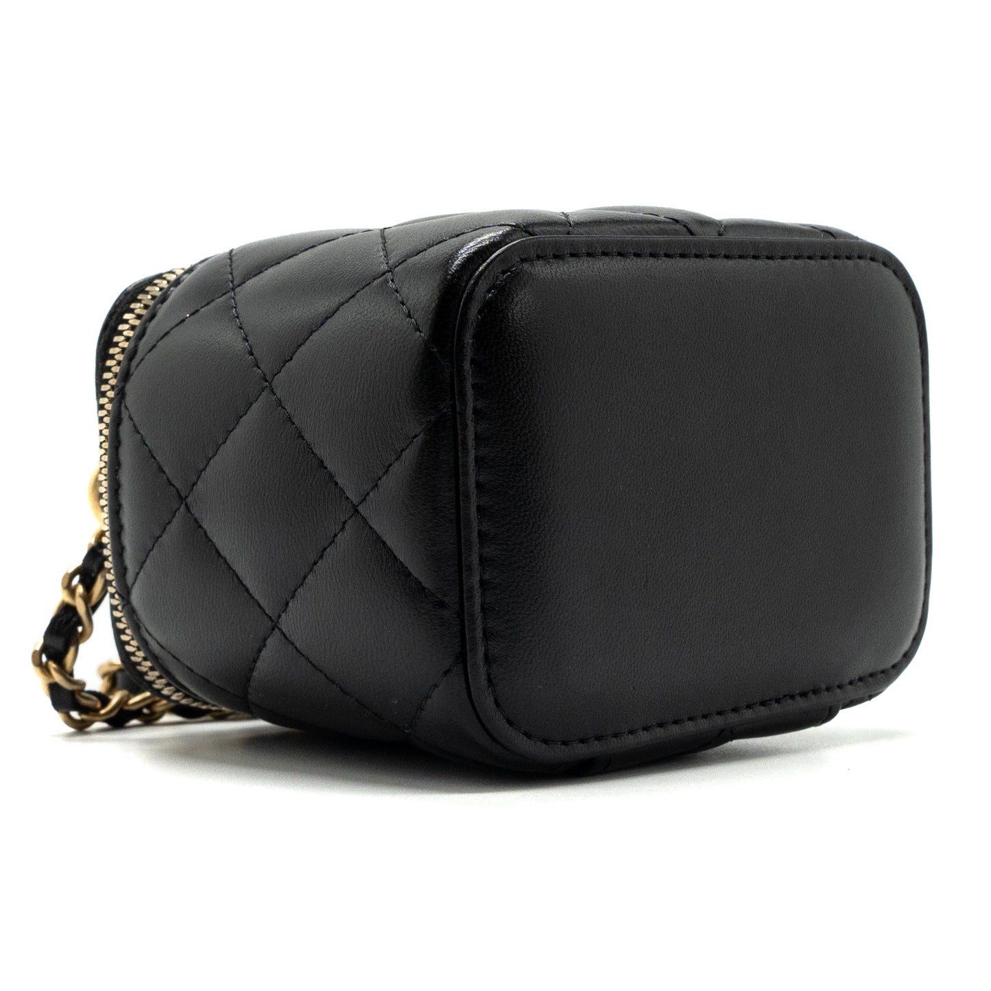 Chanel Top Handle Mini Vanity Lambskin Black