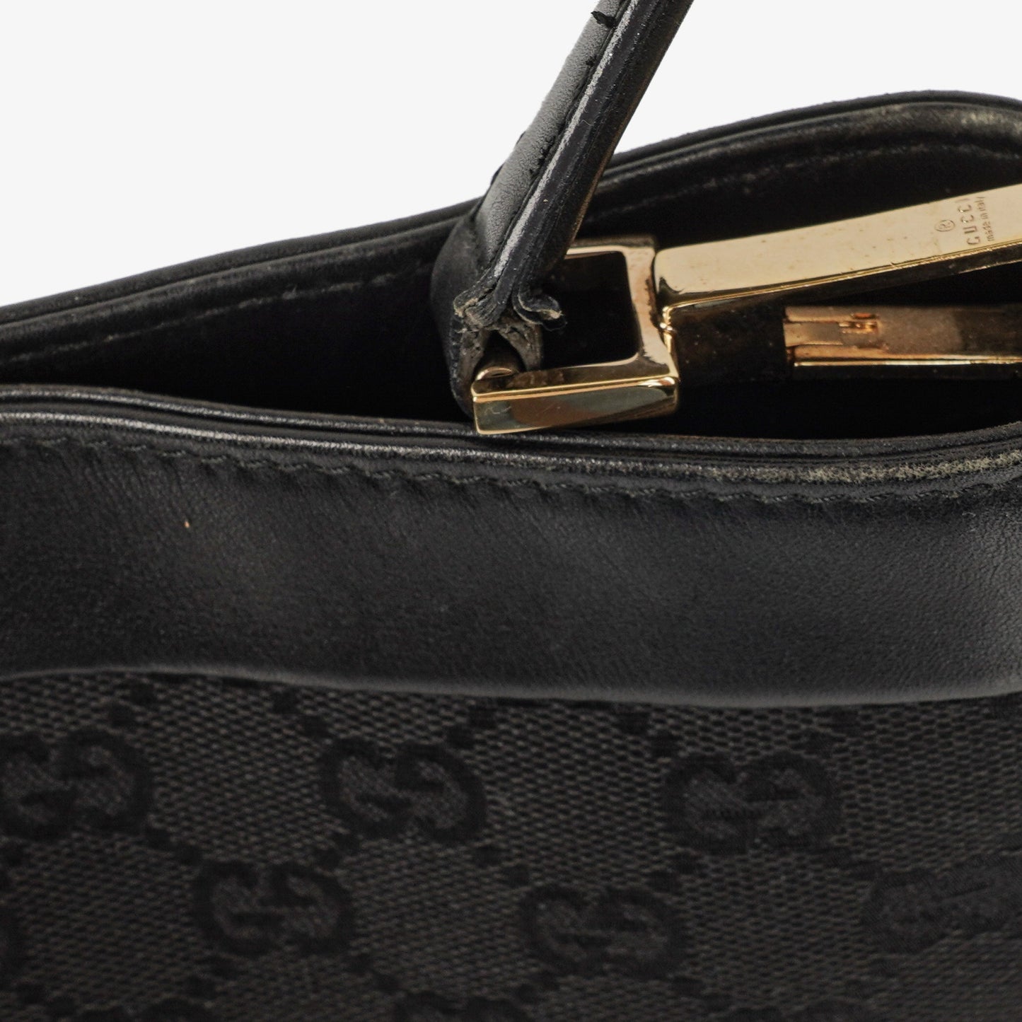 Gucci GG Canvas And Leather Shoulder Hobo Bag