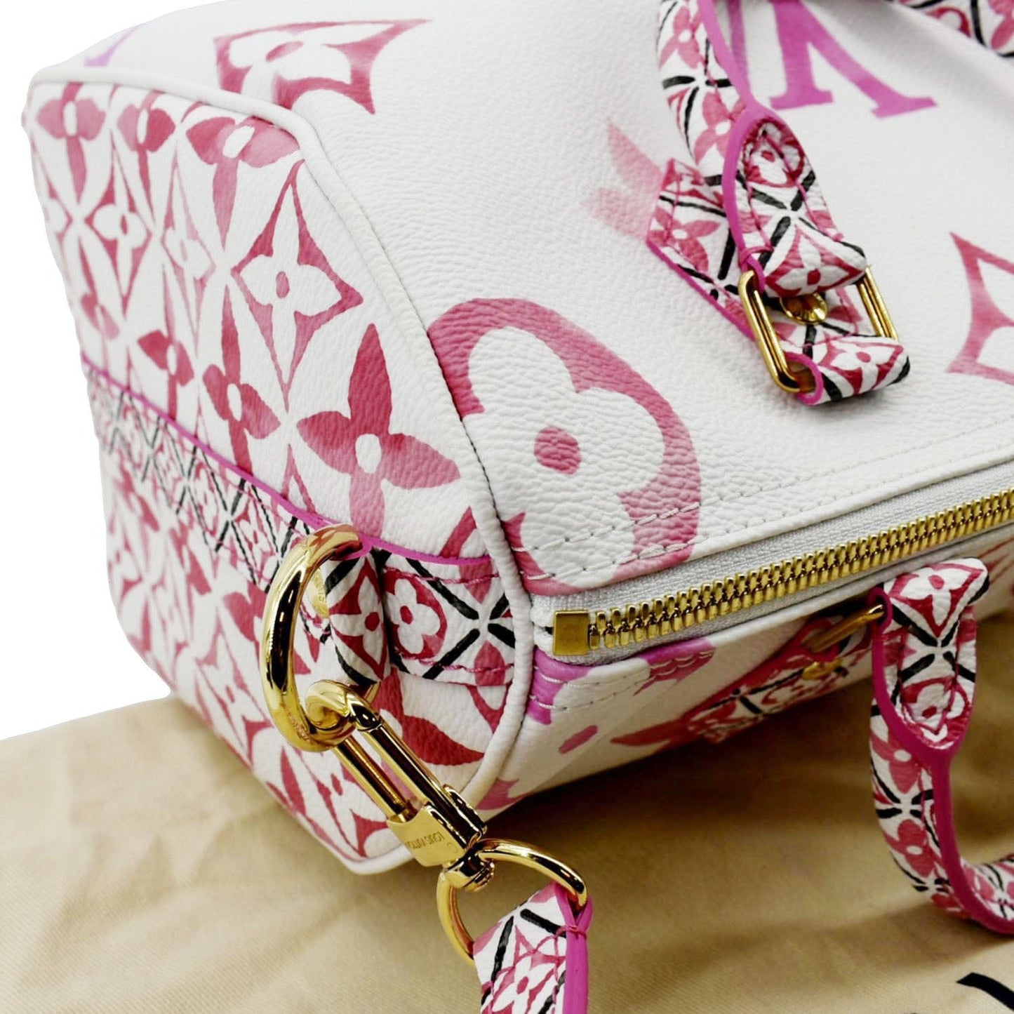 LOUIS VUITTON  25 Bandouliere Giant Monogram Canvas Shoulder Bag Pink