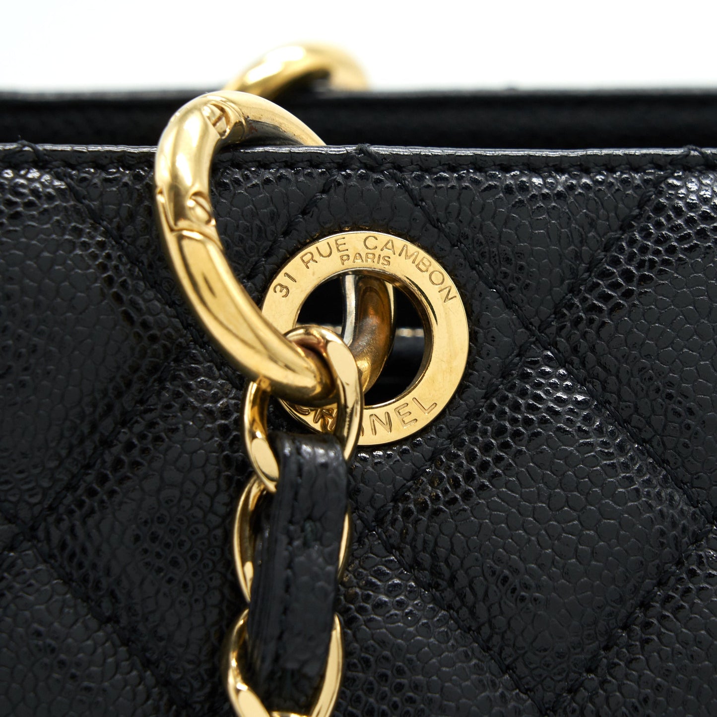 Chanel Grand Shopping Tote Caviar Black  serial 17