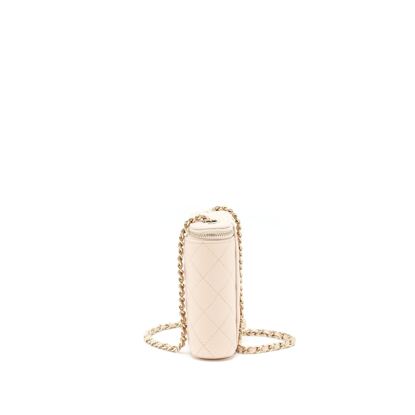 Chanel 22C Vertical vanity with chain Caviar beige L