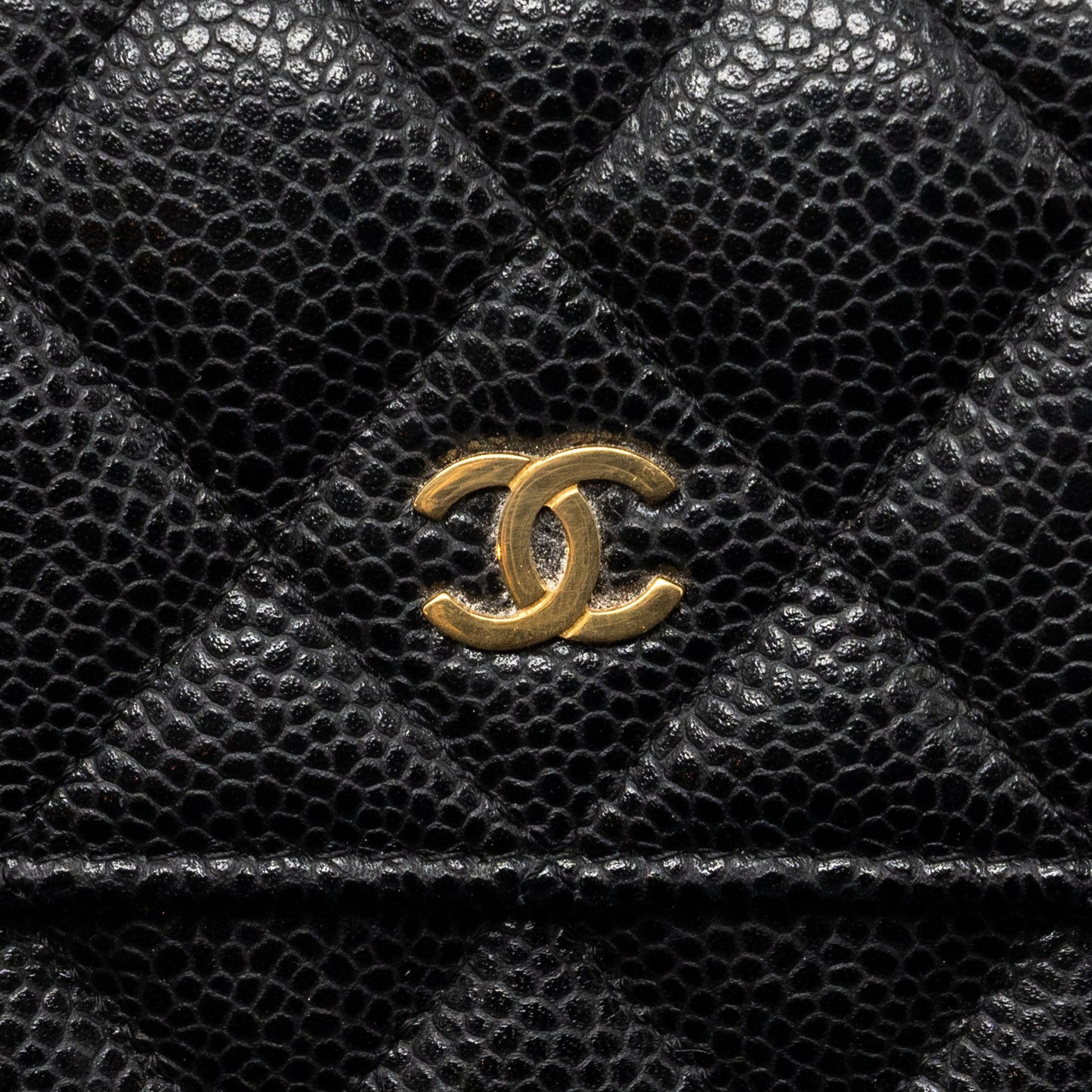 Chanel Flap Long Wallet Caviar Black