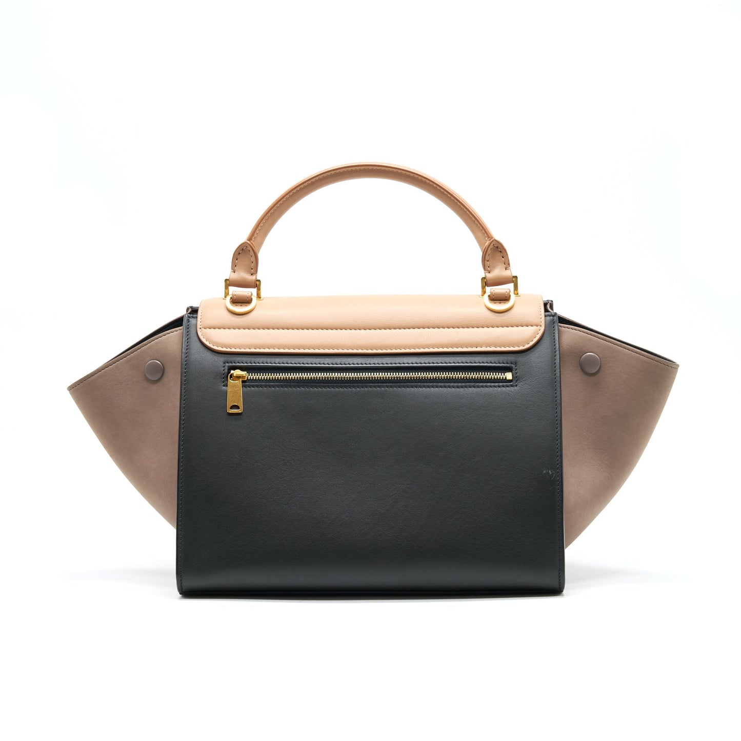 CELINE SMALL TRAPEZE Purse MULTI COLOuR BEIGE/ BLACK/ BEIGE