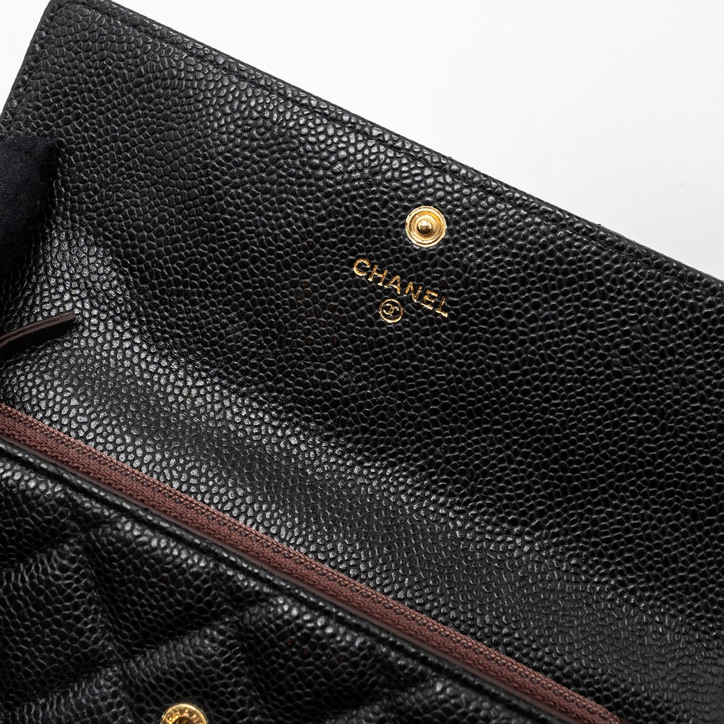 Chanel Flap Long Wallet Caviar Black
