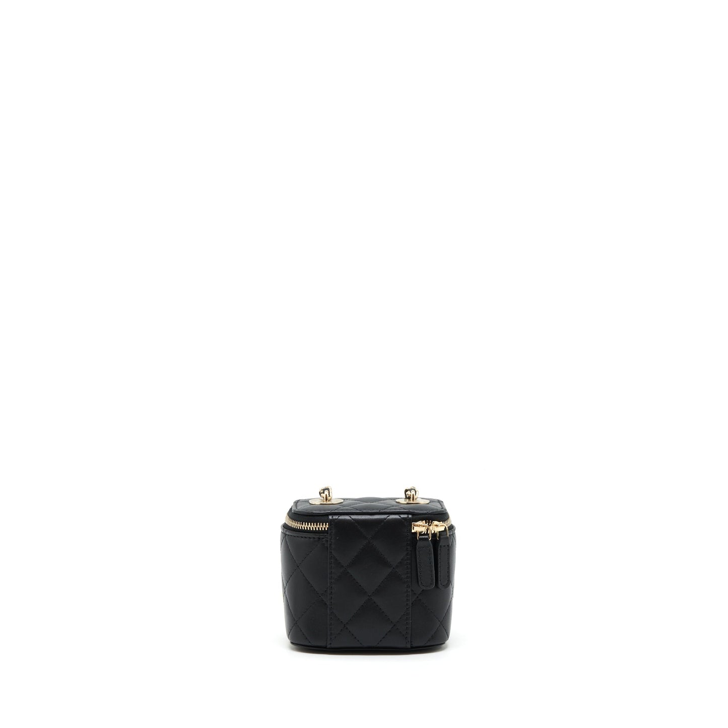 Chanel Mini Vanity With Pearl Chain Lambskin Black L