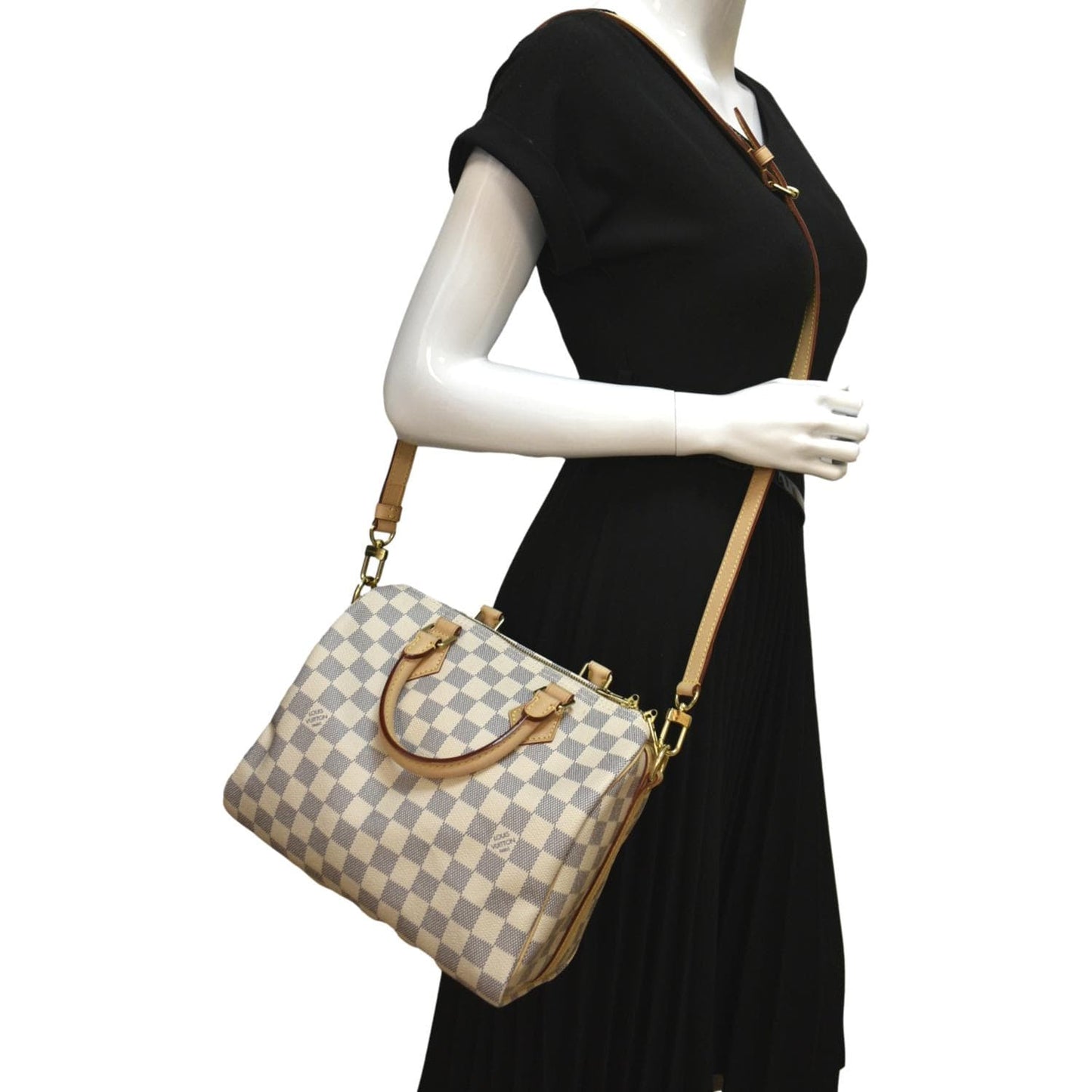 LOUIS VUITTON  25 Bandouliere Damier Azur Shoulder Bag White