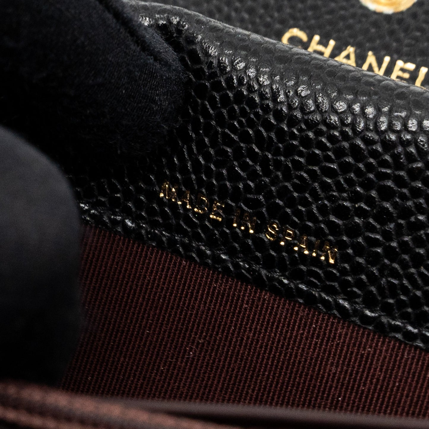 Chanel Flap Long Wallet Caviar Black