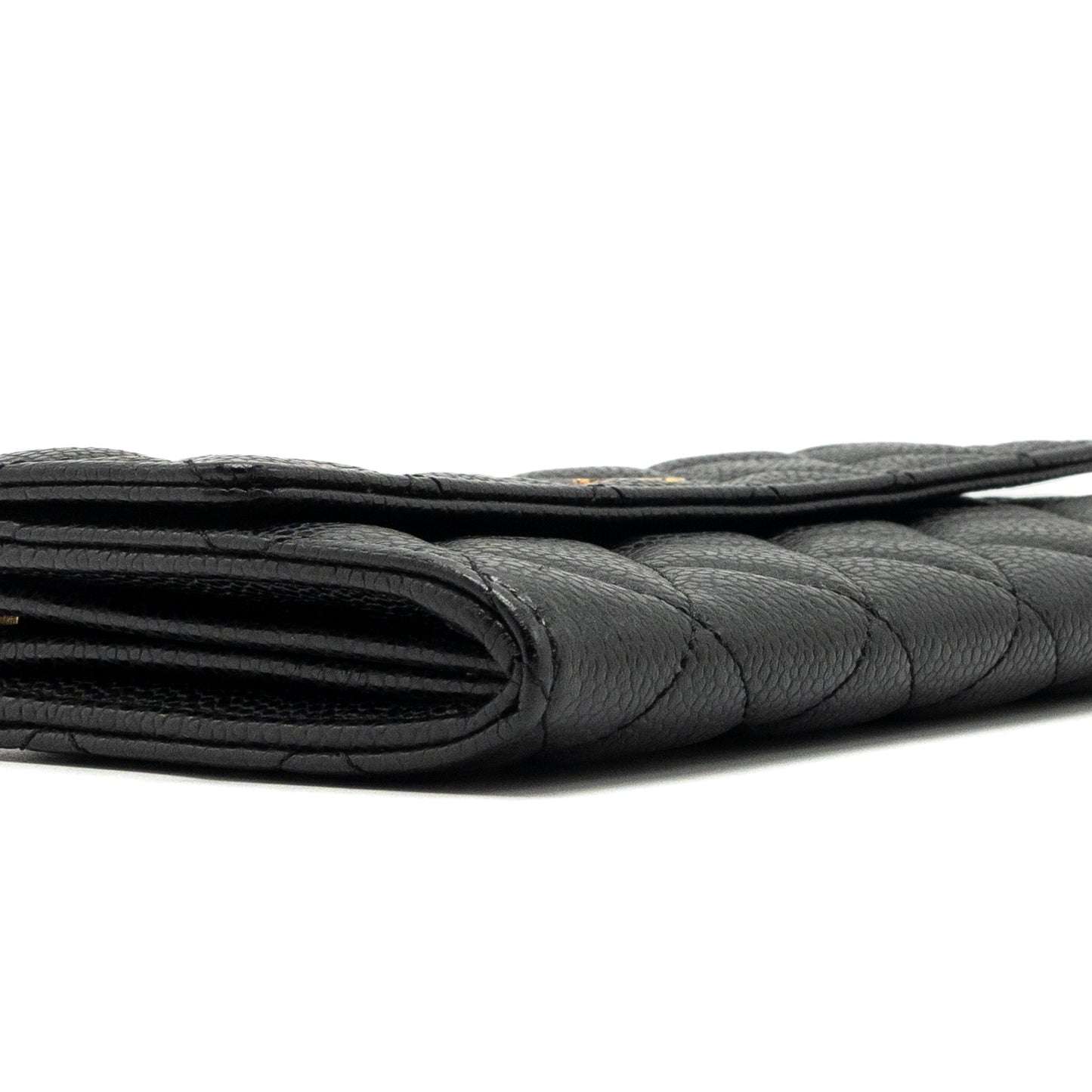 Chanel Flap Long Wallet Caviar Black