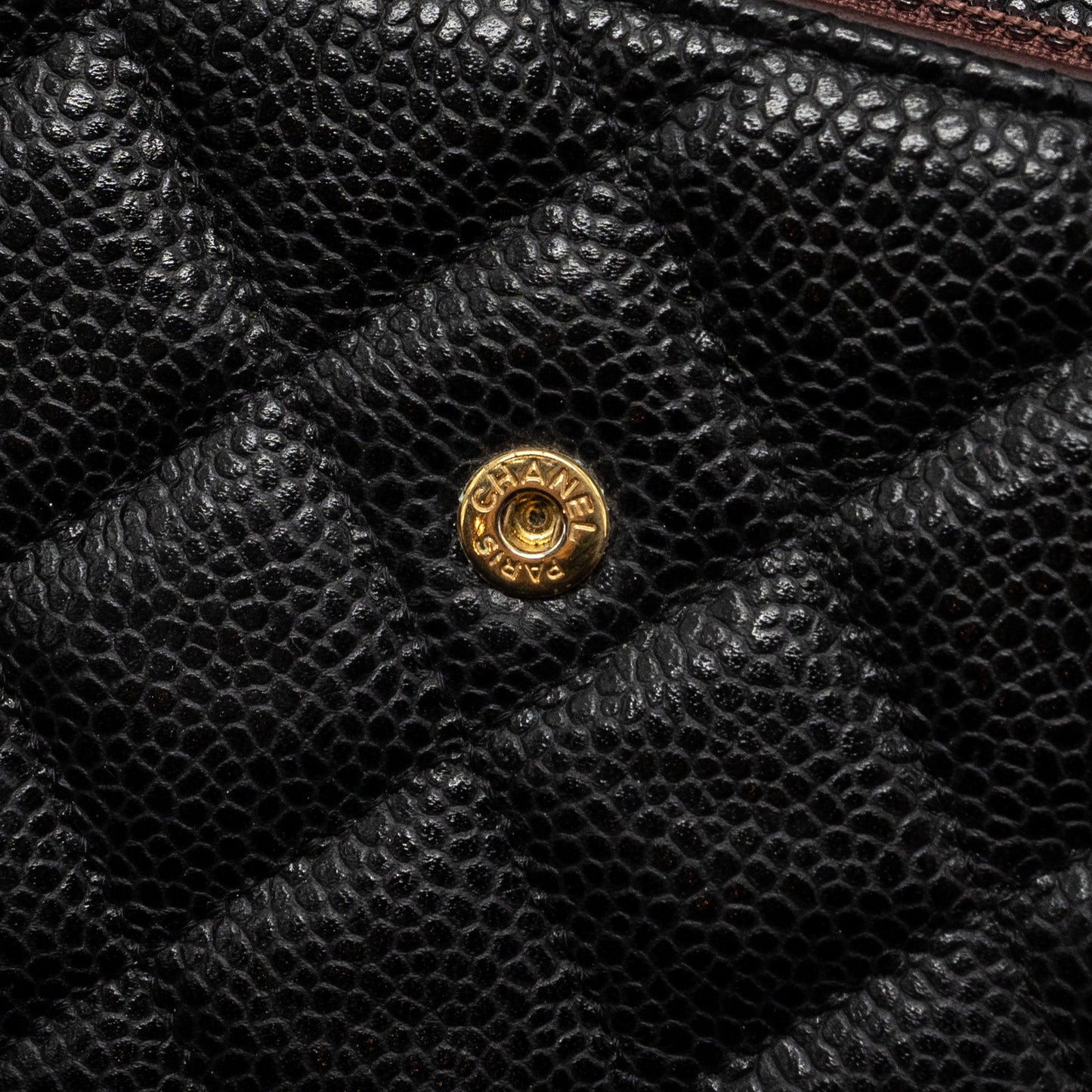 Chanel Flap Long Wallet Caviar Black