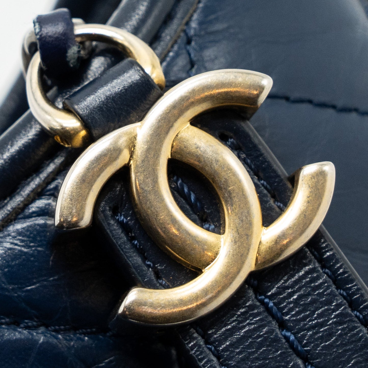 Chanel small Gabrielle hobo bag calfskin blue multicolour hardware