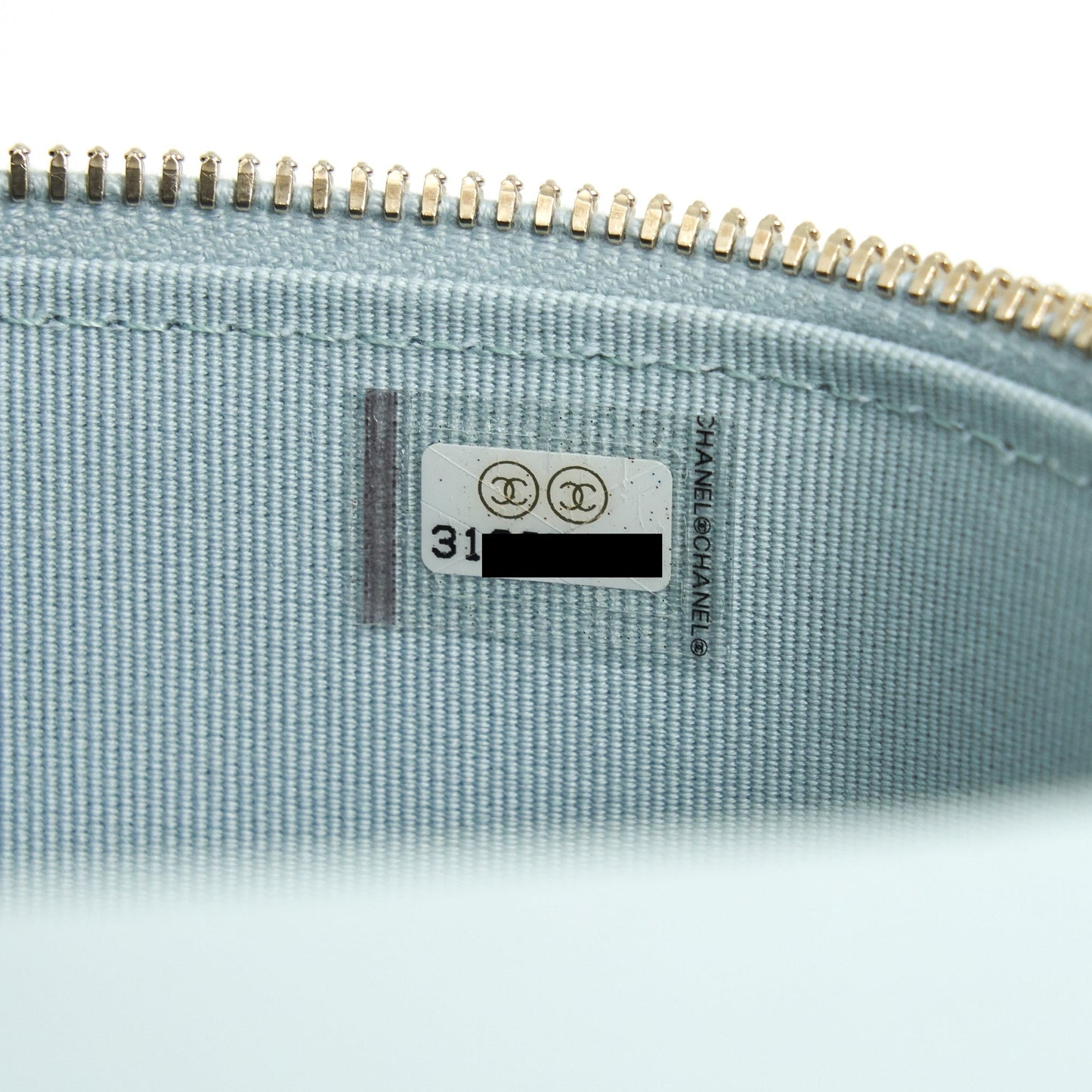 Chanel 21K Rectangular Top handle Vanity with Chain Baby Blue L
