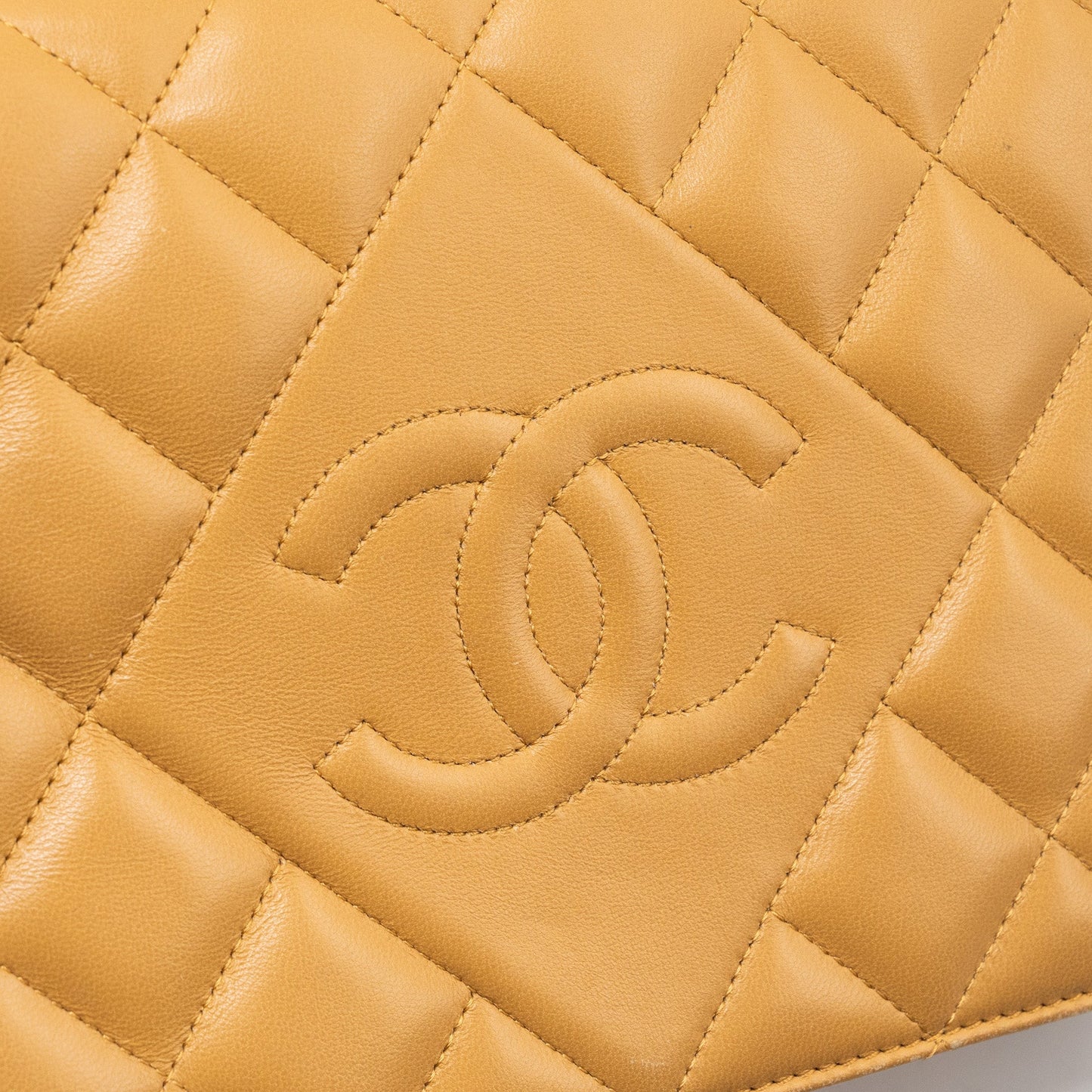 Chanel Quilted Flap Bag Lambskin Beige