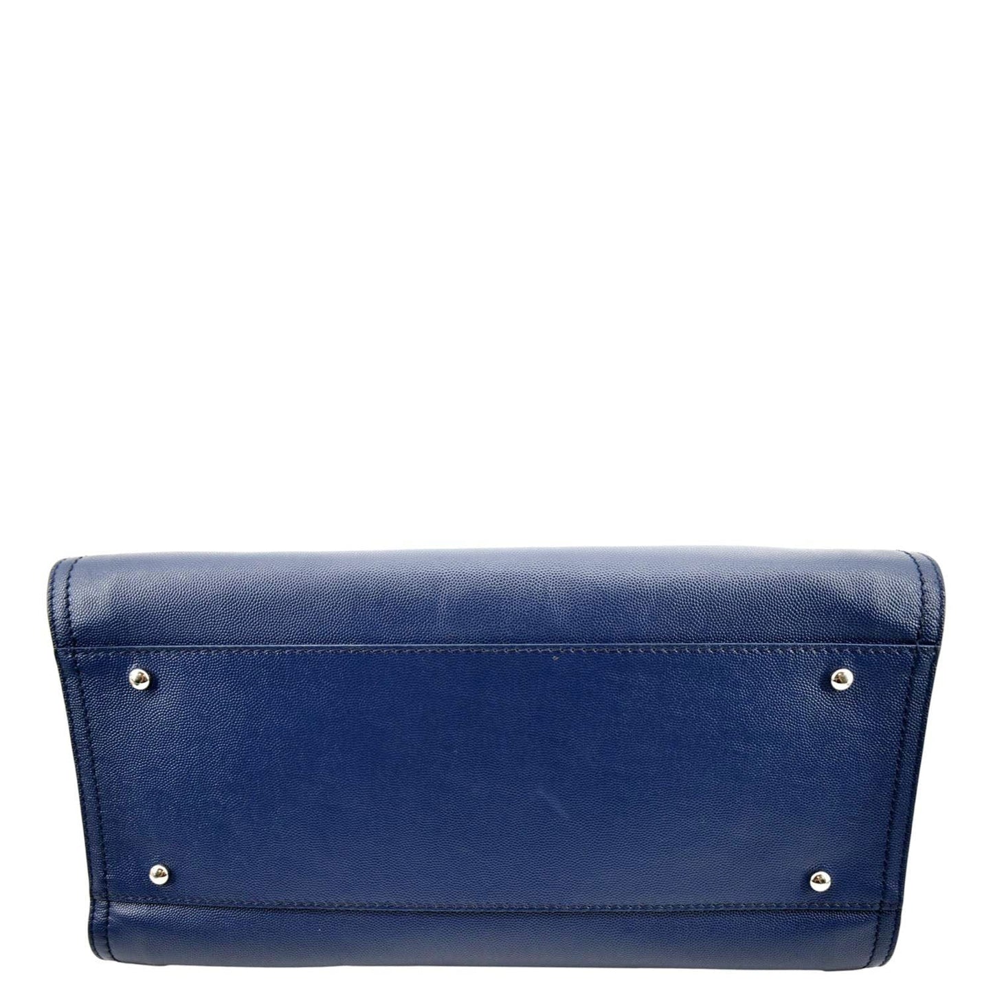CHANEL Deauville Studded Caviar Tote Shoulder Bag Blue