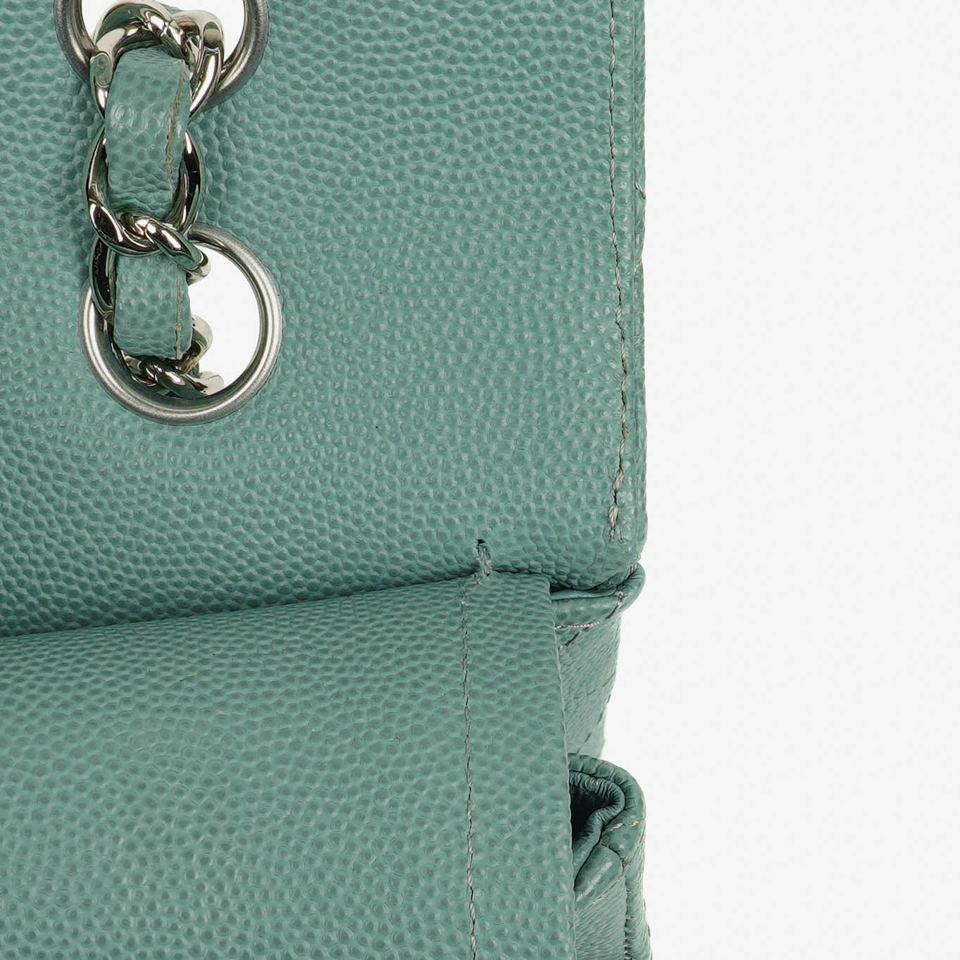 Chanel Medium Double Flap Bag Blue Quilted Caviar Leather With Silver-Tone Hardware