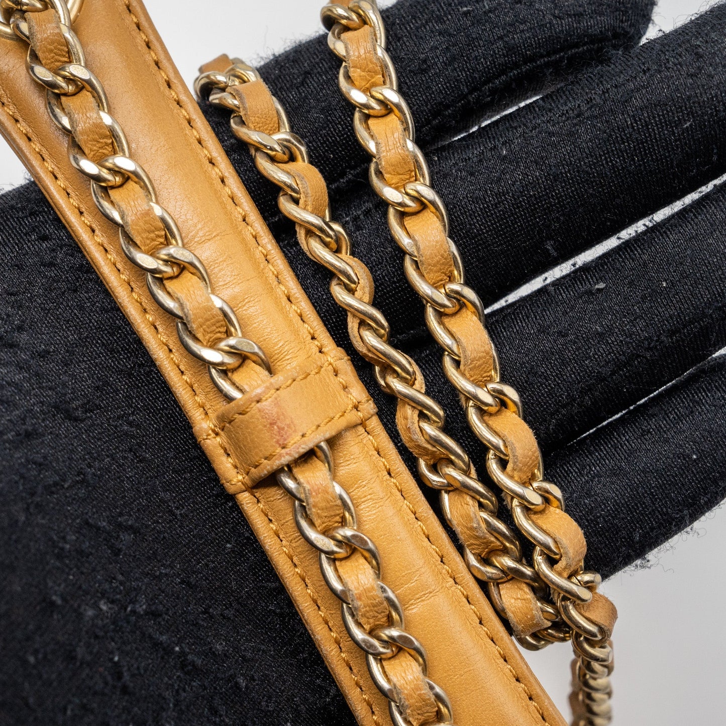 Chanel Quilted Flap Bag Lambskin Beige