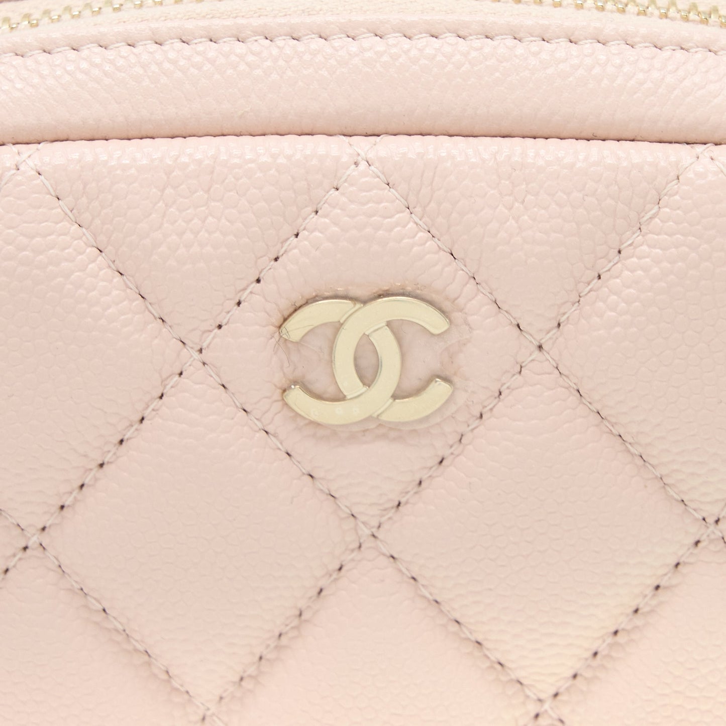 Chanel 21C Small Cosmetic Pouch Caviar Rose Clair L