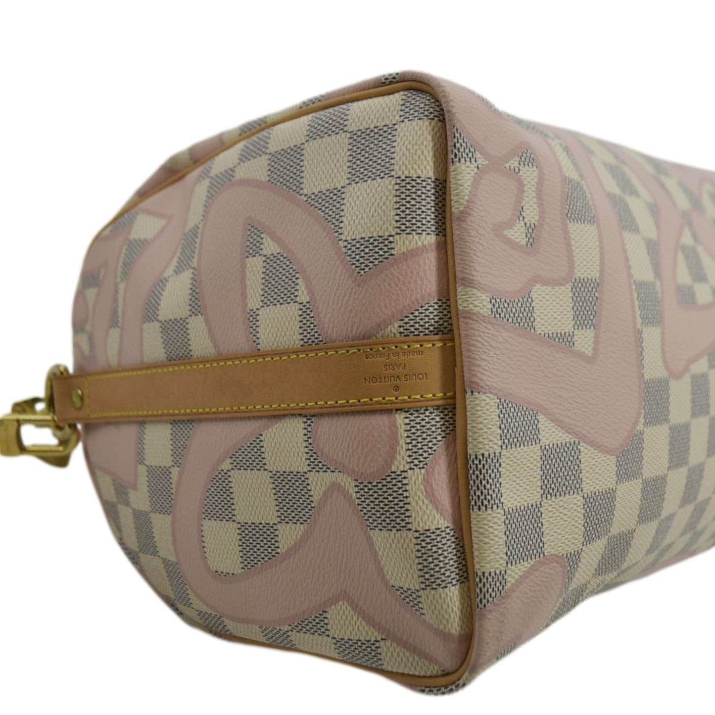 LOUIS VUITTON Tahitienne  30 Damier Azur Satchel Bag Rose Ballerine