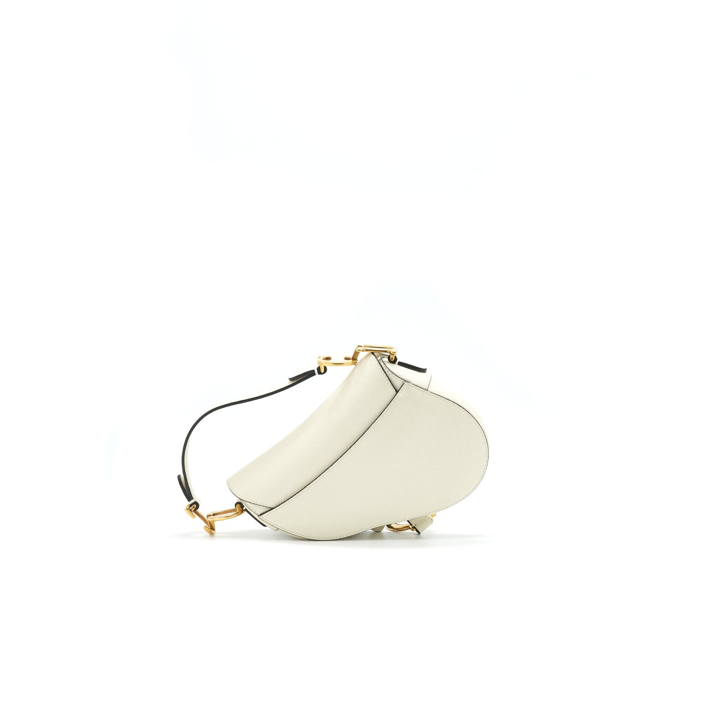 Dior Small Saddle Purse White