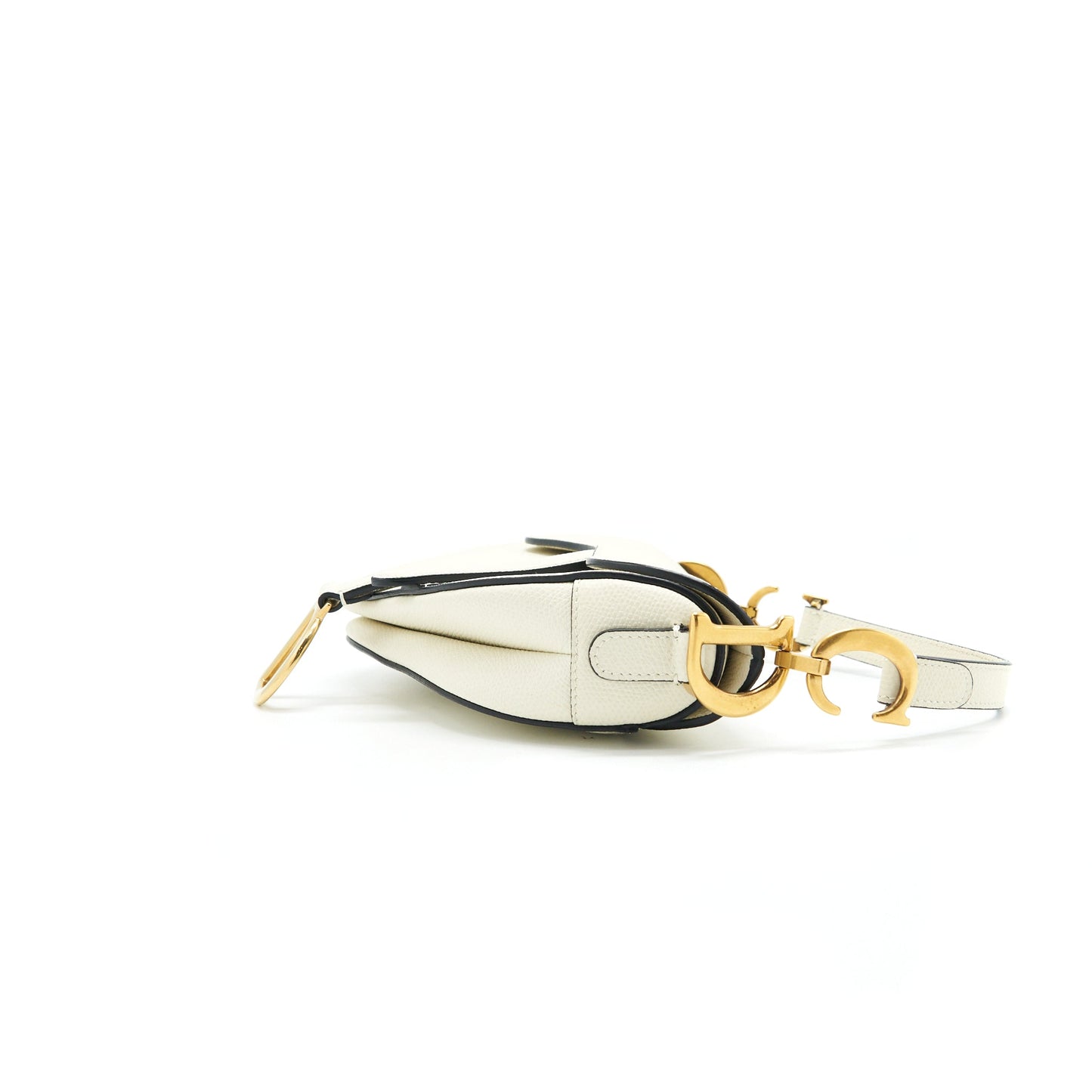 Dior Small Saddle Purse White