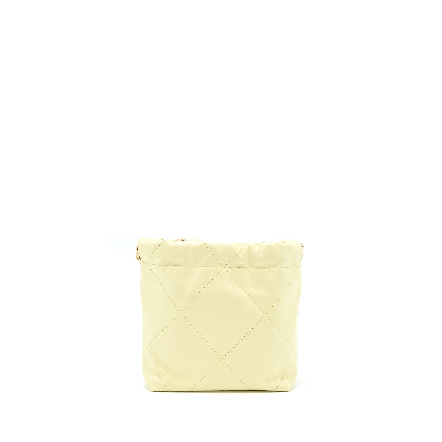 Chanel 23S Mini 22 Bag Shiny Calfskin Light Yellow  (Microchip)