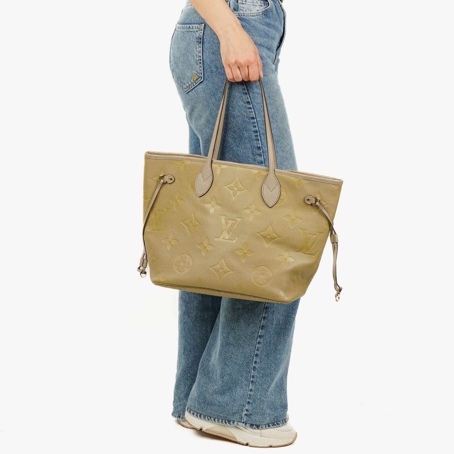 Louis Vuitton Neverfull MM Empreinte Leather Tote Bag
