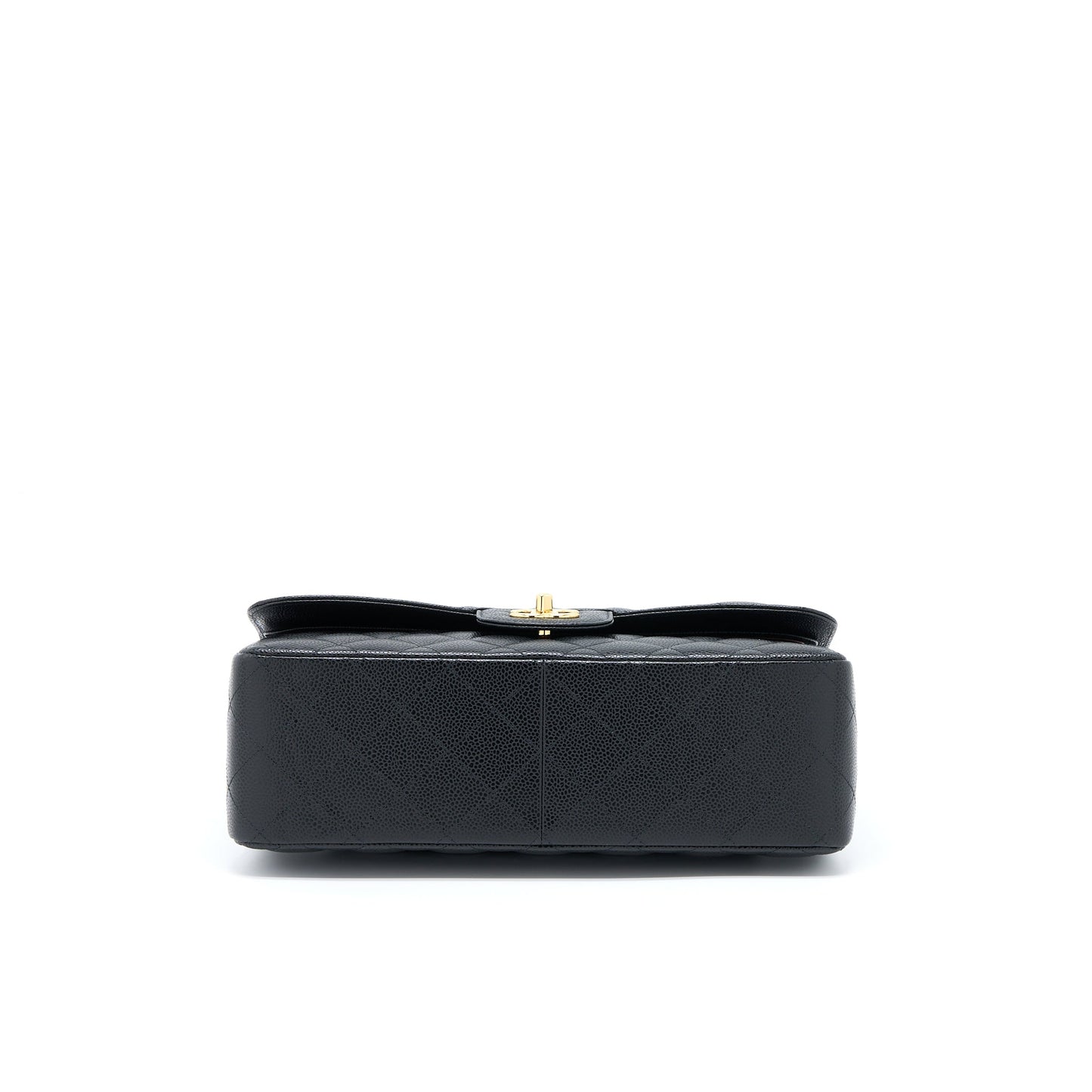 Chanel Classic Jumbo Double Flap Caviar Black  (Microchip)