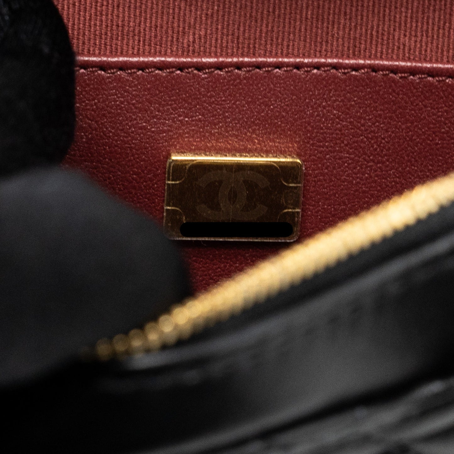 Chanel 22S Heart Bag Lambskin Black L (Microchip)