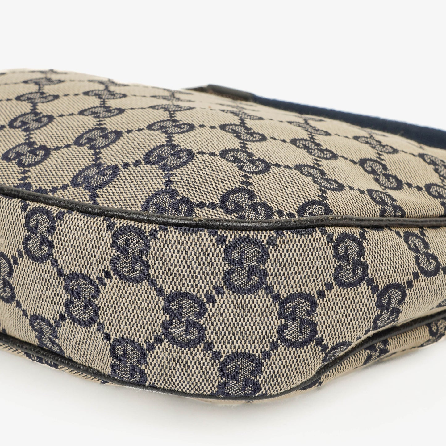 Gucci Charmy Navy GG Canvas Hobo Bag