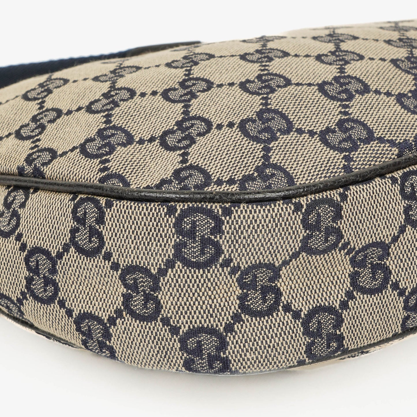 Gucci Charmy Navy GG Canvas Hobo Bag