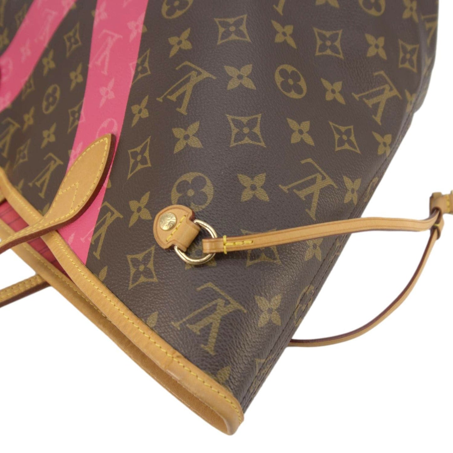 LOUIS VUITTON Neverfull MM V Monogram Canvas Tote Bag Brown