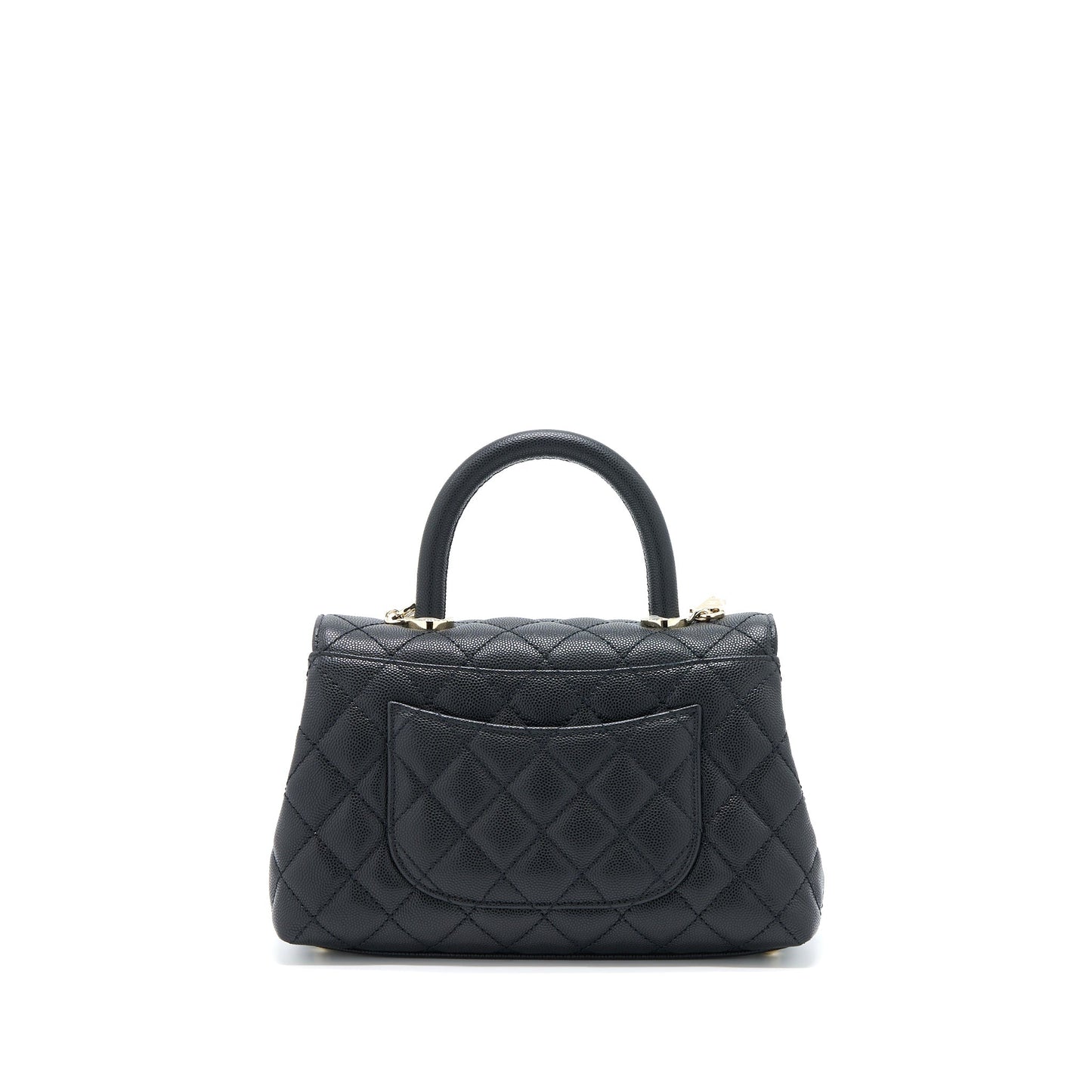 Chanel Coco Handle Caviar Black L(Microchip)