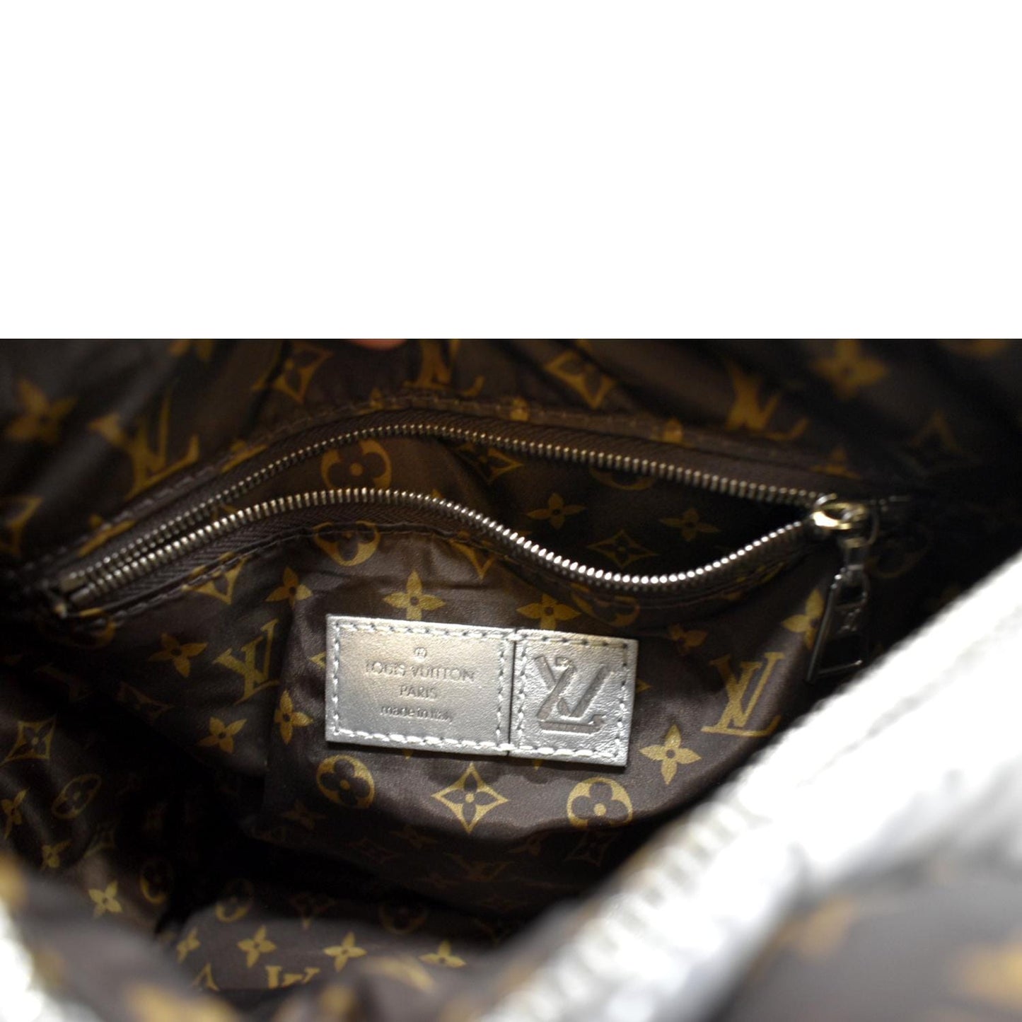 LOUIS VUITTON  Bandouliere 25 Econyl Nylon Pillow Shoulder Bag Silver