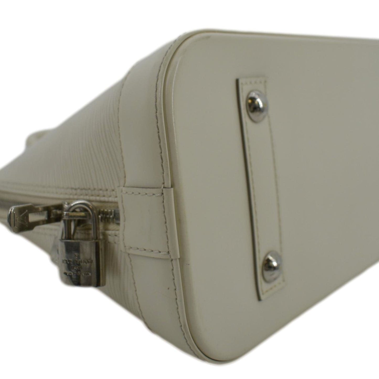 LOUIS VUITTON Alma PM Epi Leather Satchel Bag Ivory