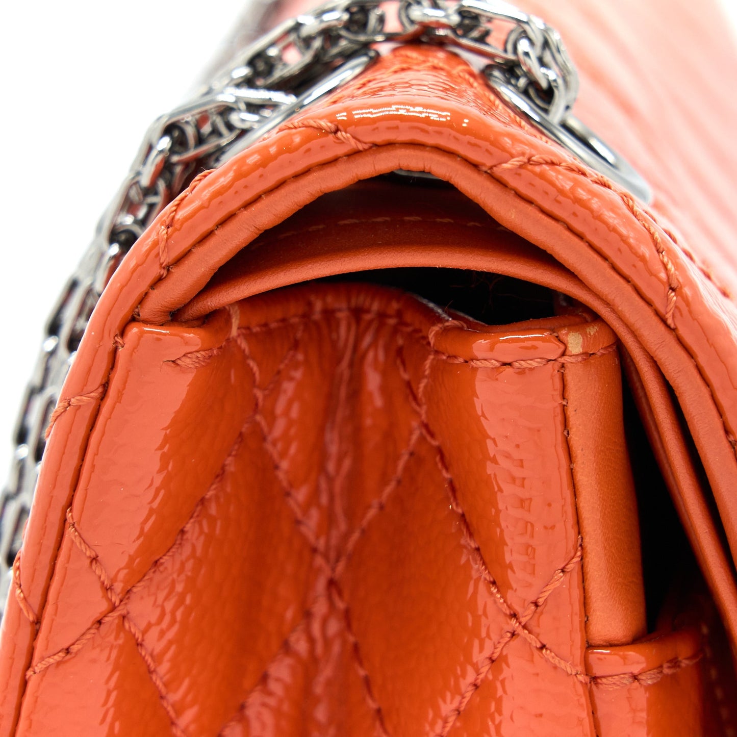 Chanel Small 2.55 Reissue Flap Bag Patent Orange