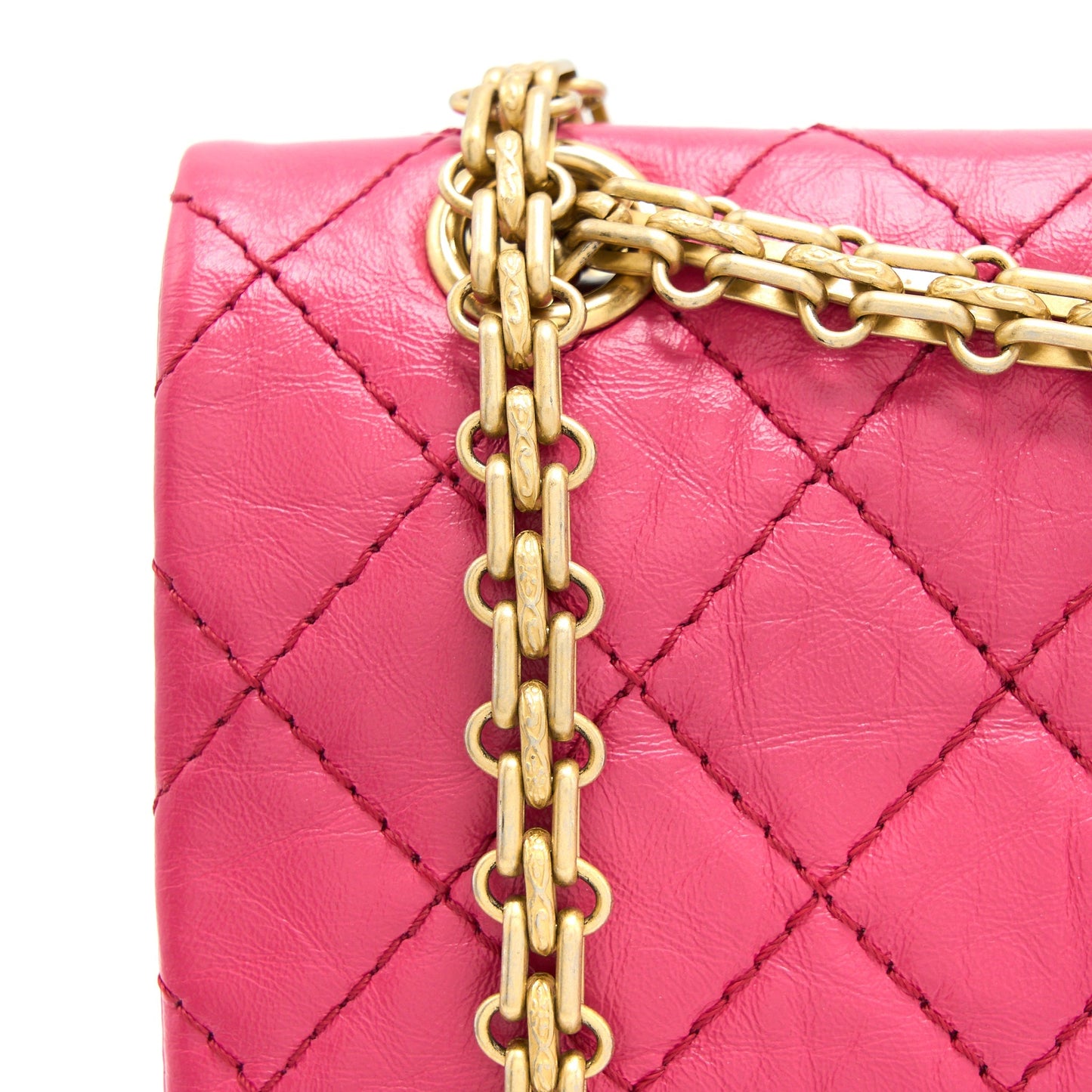 Chanel Small 2.55 Reissue Aged Calfskin Hot Pink Brushed