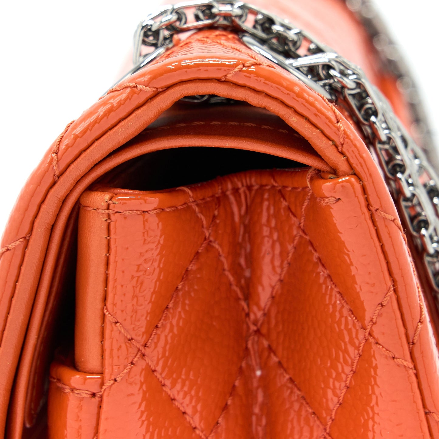 Chanel Small 2.55 Reissue Flap Bag Patent Orange